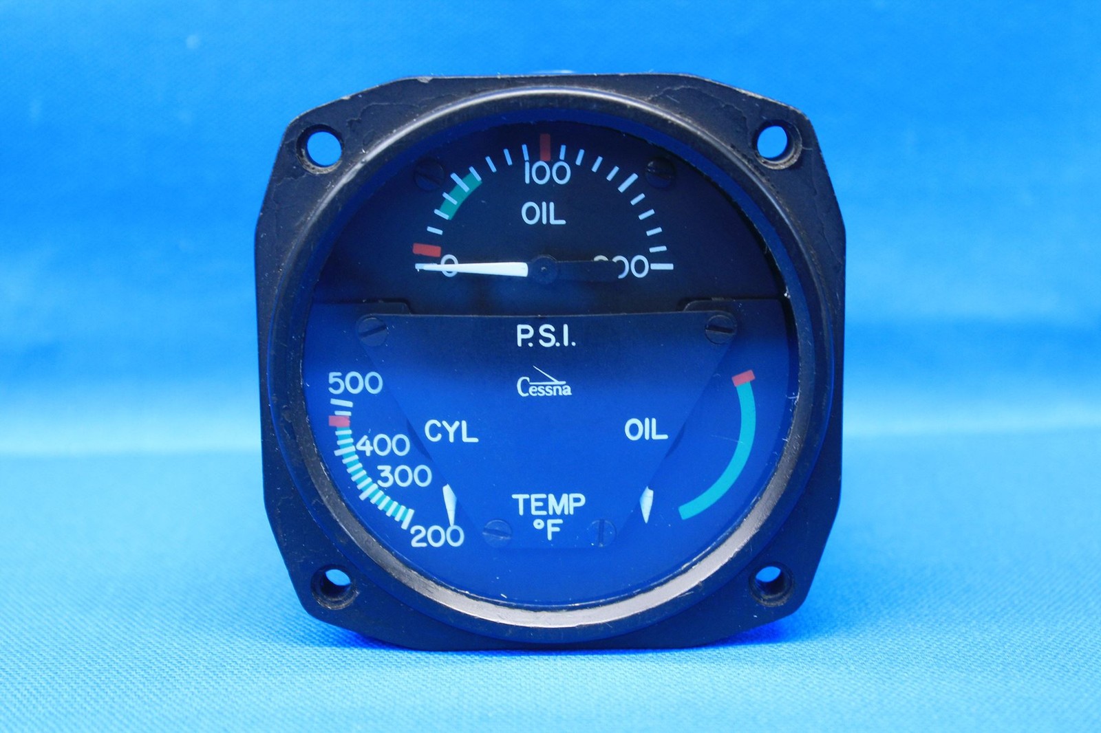 Used Cessna Triple Engine Gauge Indicator, p/n CM2920L1, C450-1 (23311)