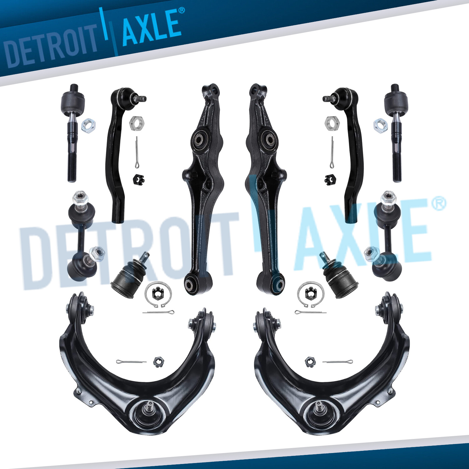 12pc Front Control Arm Ball Joint Tie Rod Sway Bar for 1998-2002 Honda Accord