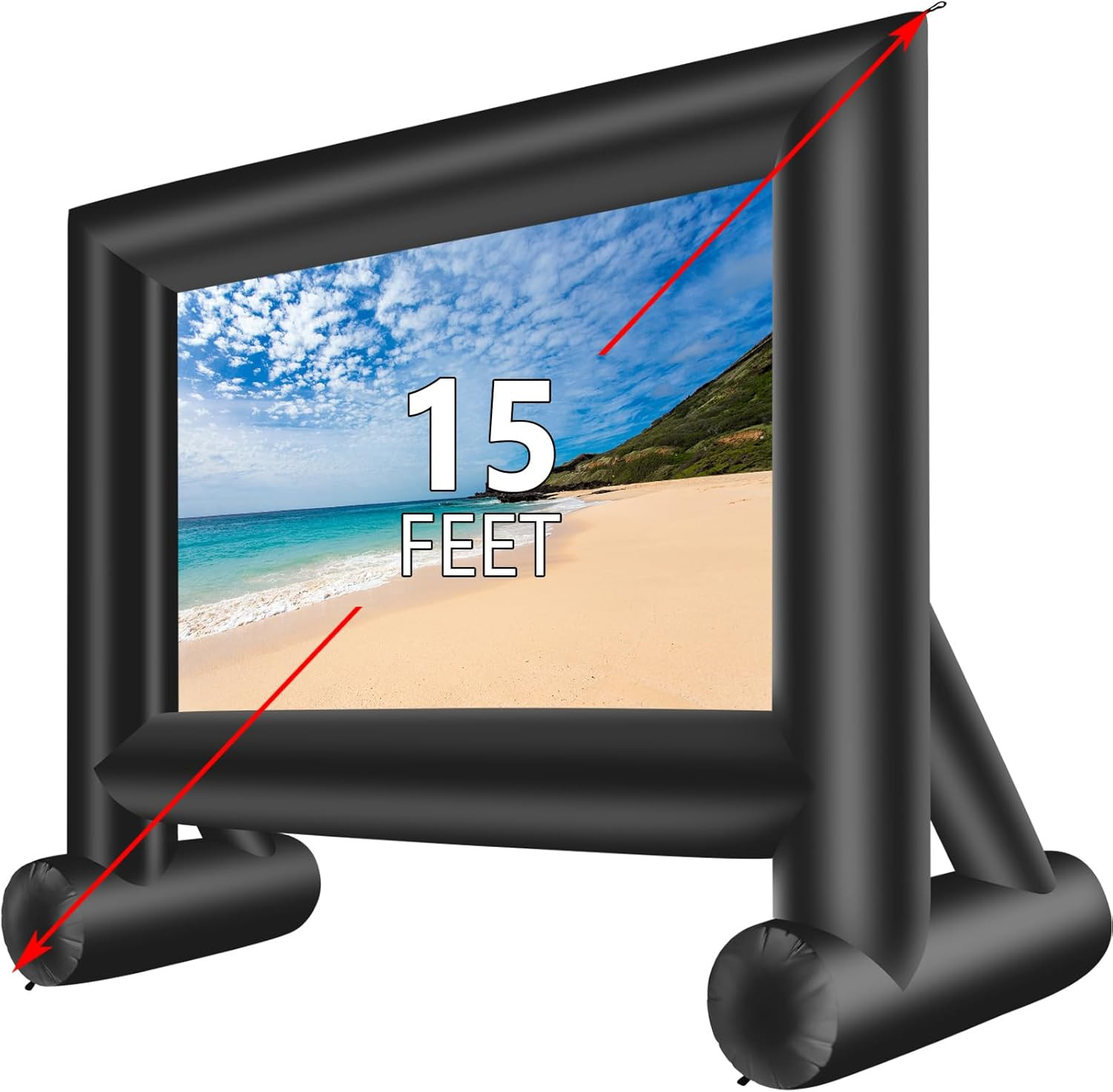 Inflatable Projector Screen 15Ft Inflatable Movie Screen Outdoor with Air Blower