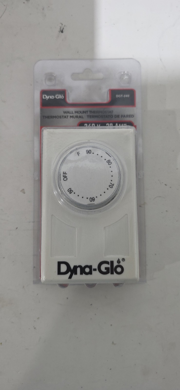 Dyna-Glo 28A 240V Double-Pole Wall Thermostat Heating & Cooling Easy Install NEW