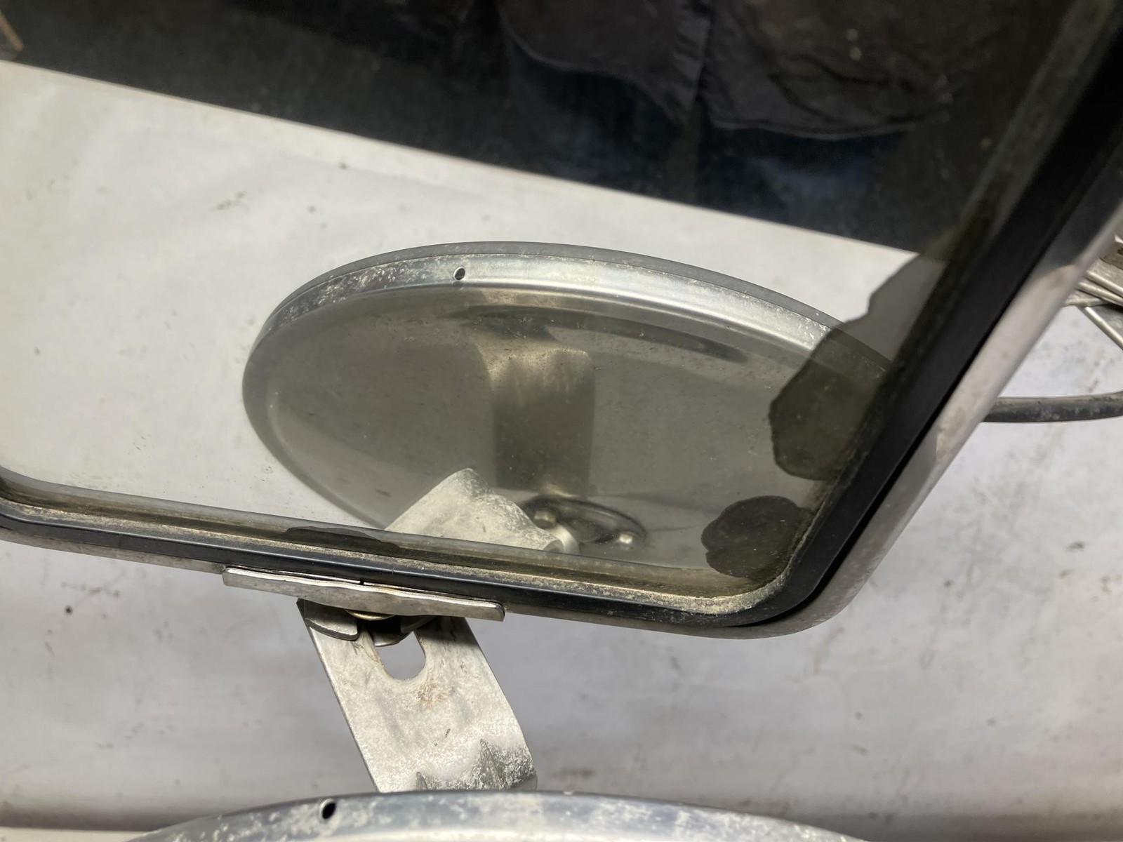 1987-2005 Peterbilt 378 STAINLESS Left/Driver Door Mirror - Used