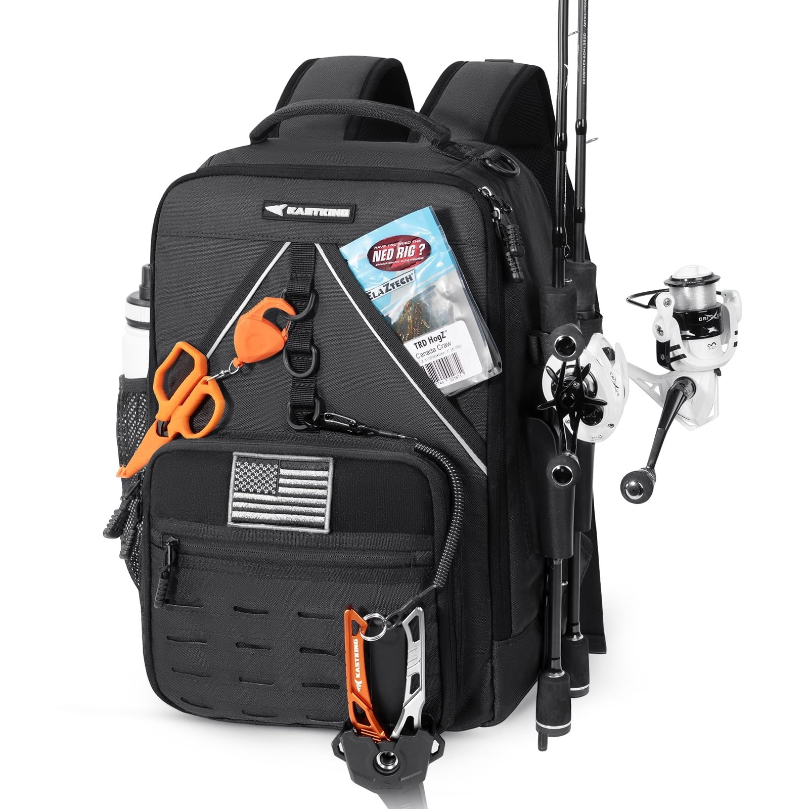 KastKing KarryAll KastMate Fishing Tackle Medium, A: Black