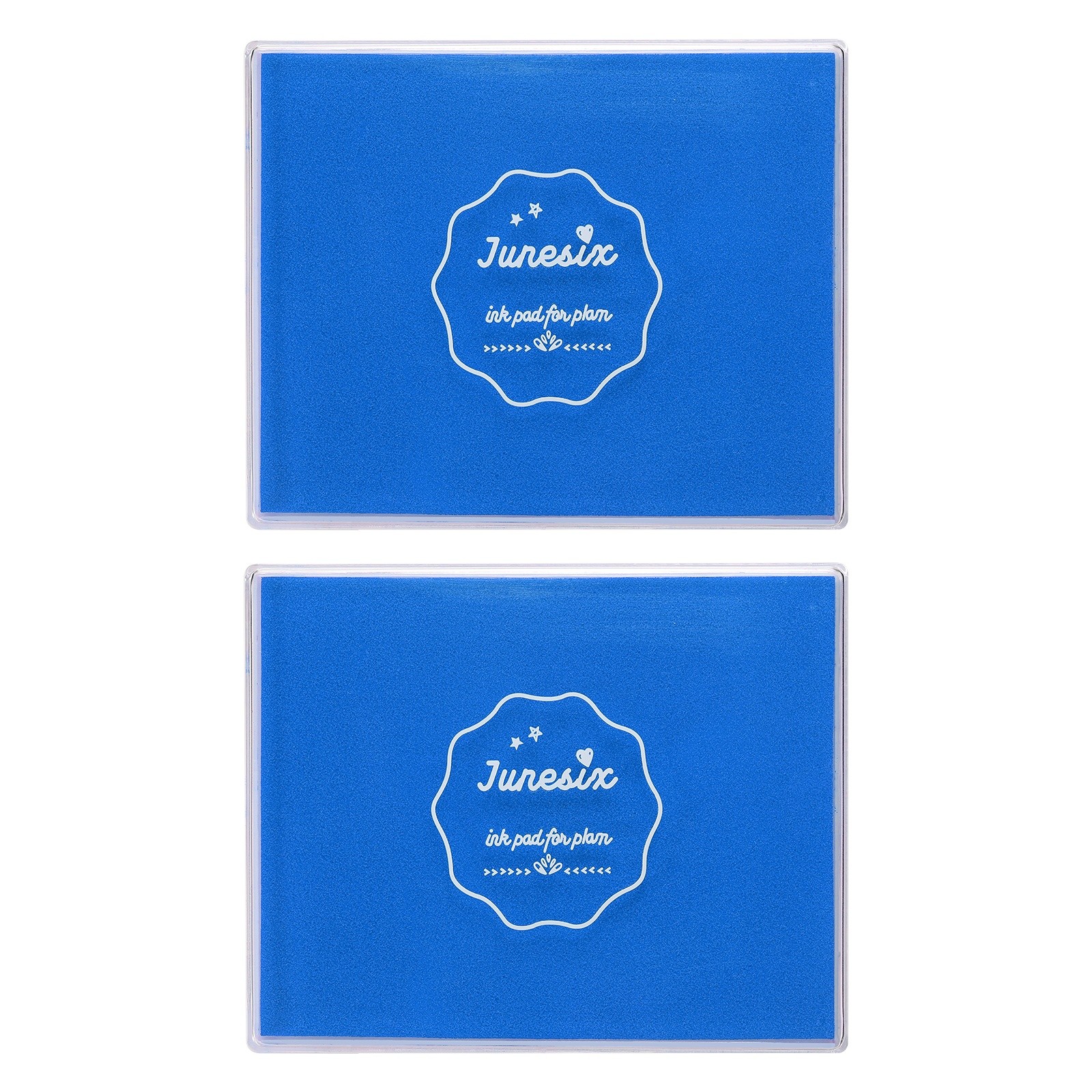 2Pcs Large Sky Blue Stamp Ink Pad, Washable Craft Stamps Inkpad