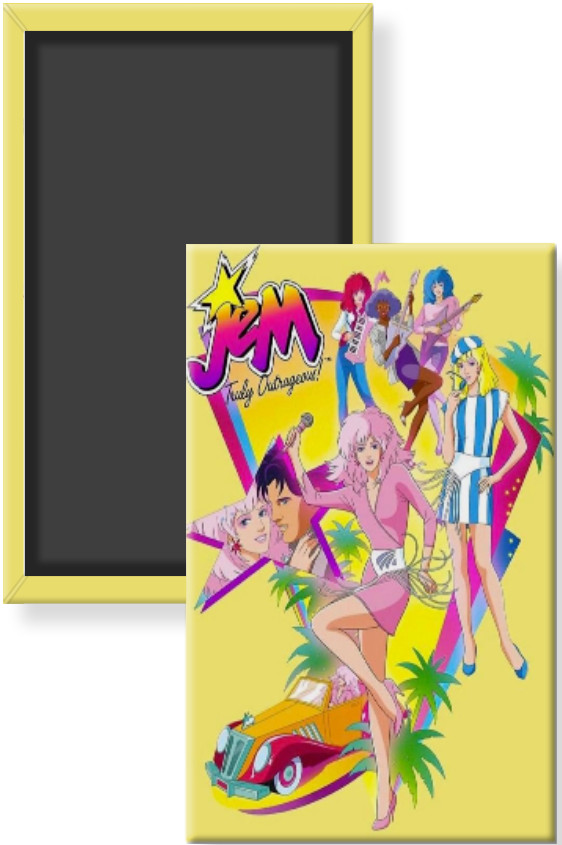 Jem & the Holograms Totally Outrageous 80s Animated Show Fridge Magnet 2 x 3