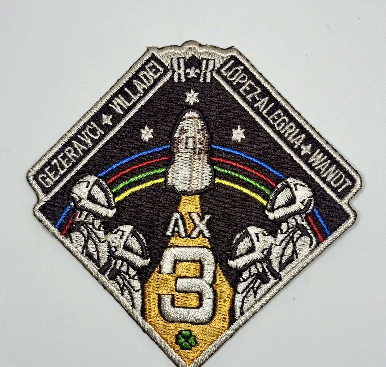 AX 3 DRAGON MISSION PATCH NASA FALCON 9 ISS 2024 3.5”