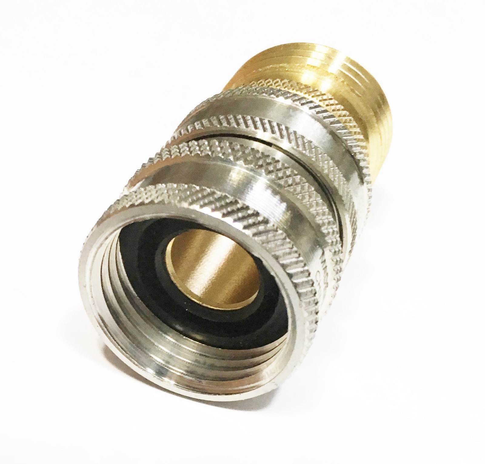 3/4 Female Male Garden Hose QC Quick Connect 1/2" Plug W/ Socket Adapter Coupler