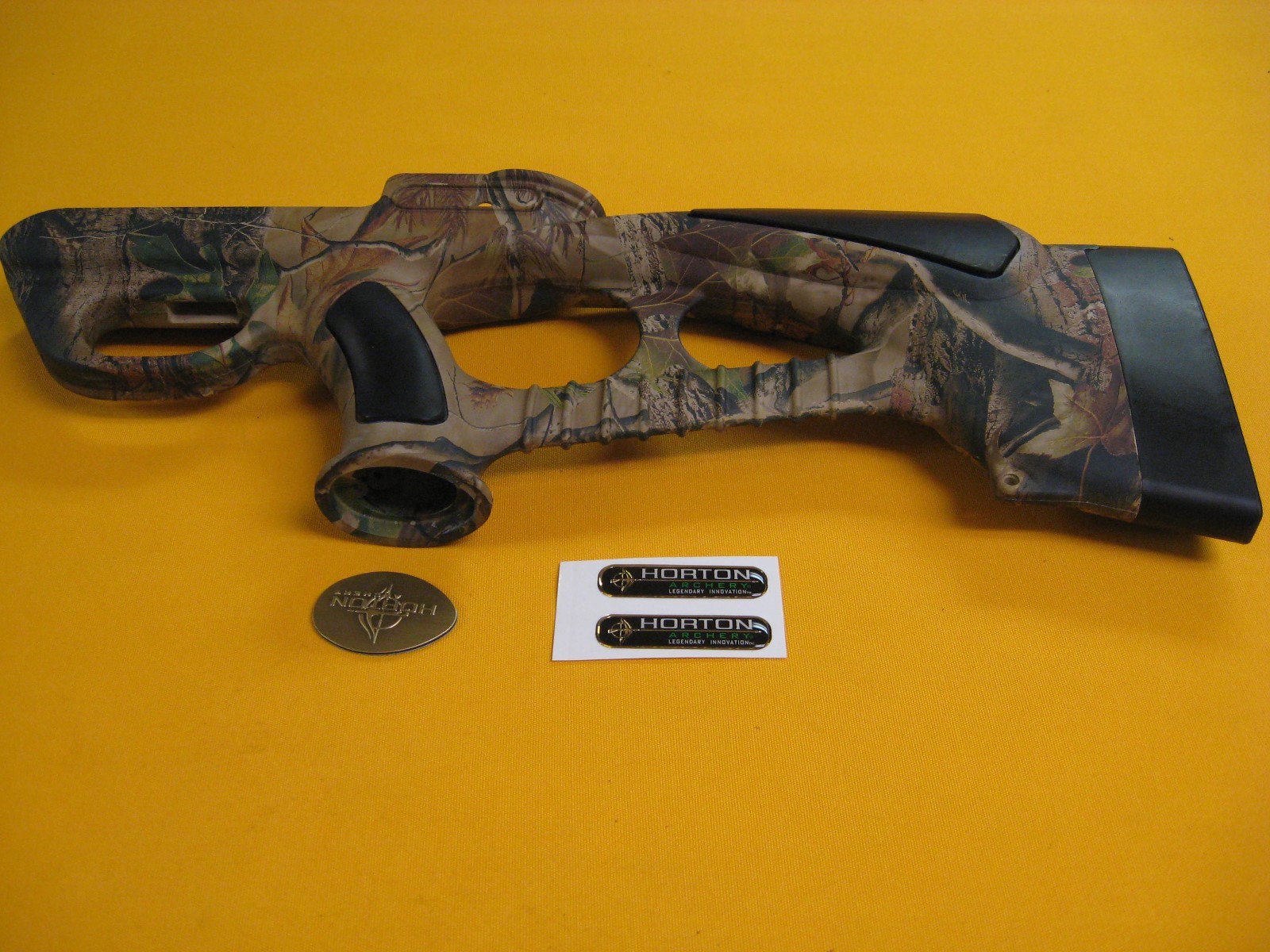 New Horton Crossbow Bone Collector Stock w/ Butt Pad & Decals OEM