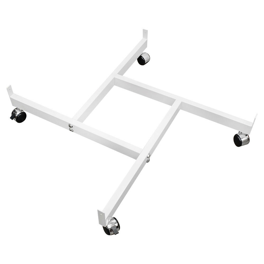 WHITE 4Way Pinwheel Rolling Base Display Gridwall Grid Panel Casters Dolly 37x37