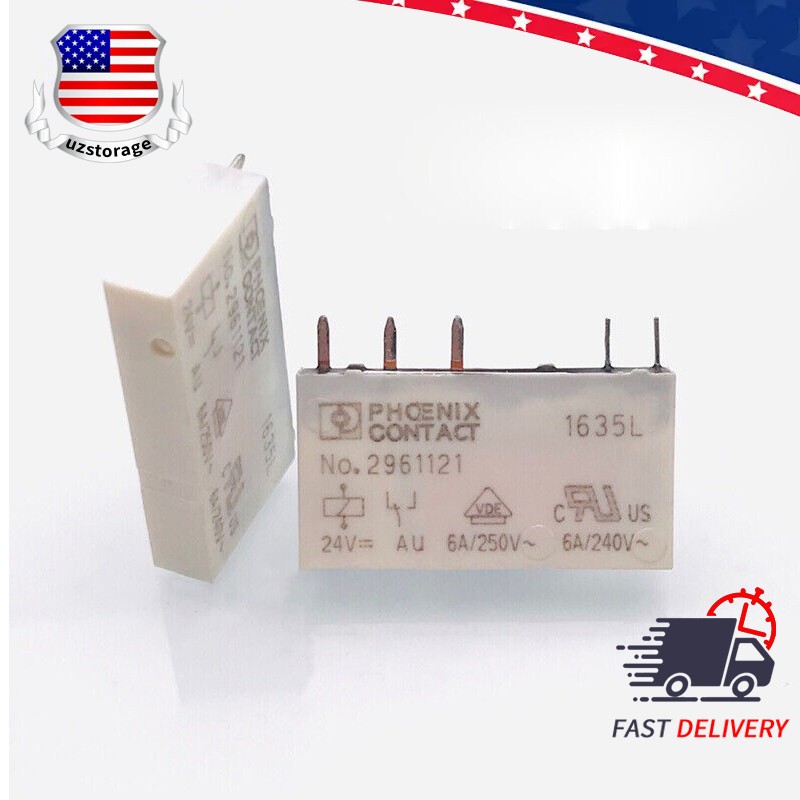 10PCS For Phoenix Contact 2961121 No.2961121 Power Relay 24VDC 5Pin 6A 240v~250V
