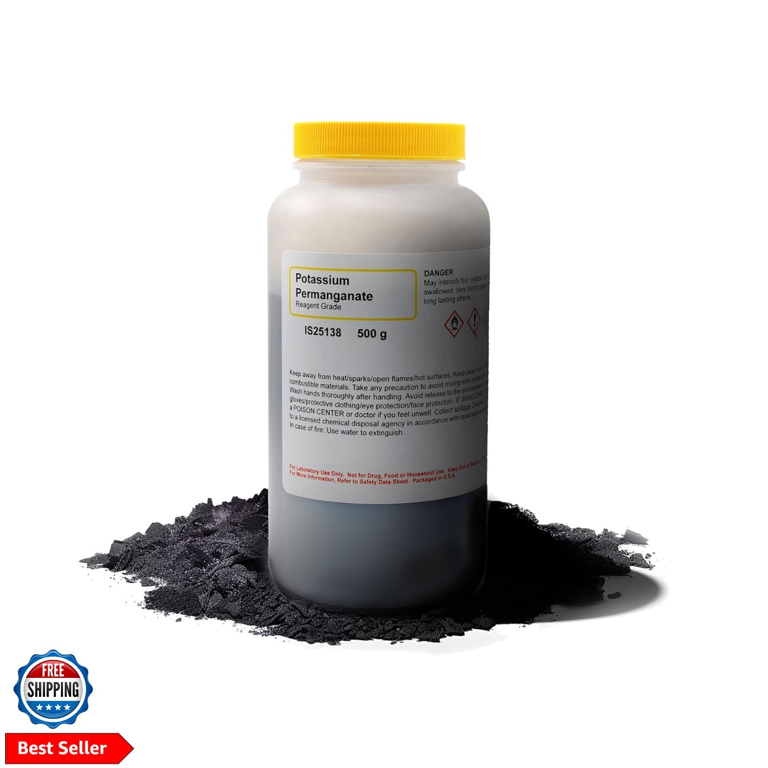 Potassium Permanganate Powder, 500g - Reagent-Grade - The Curated Chemical Co...