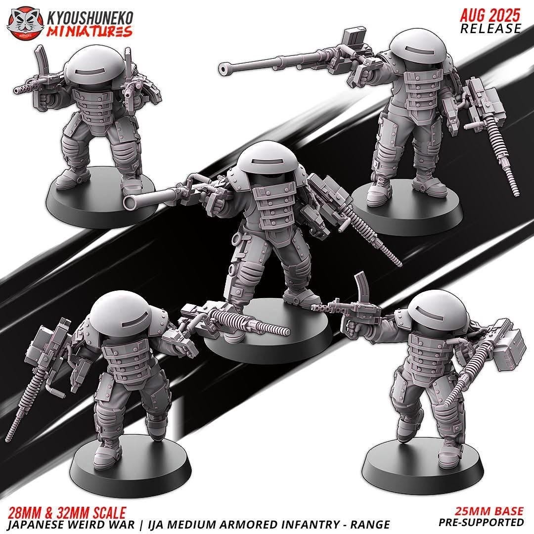 Japanese Medium Armored Infantry - Resin Tabletop Miniature