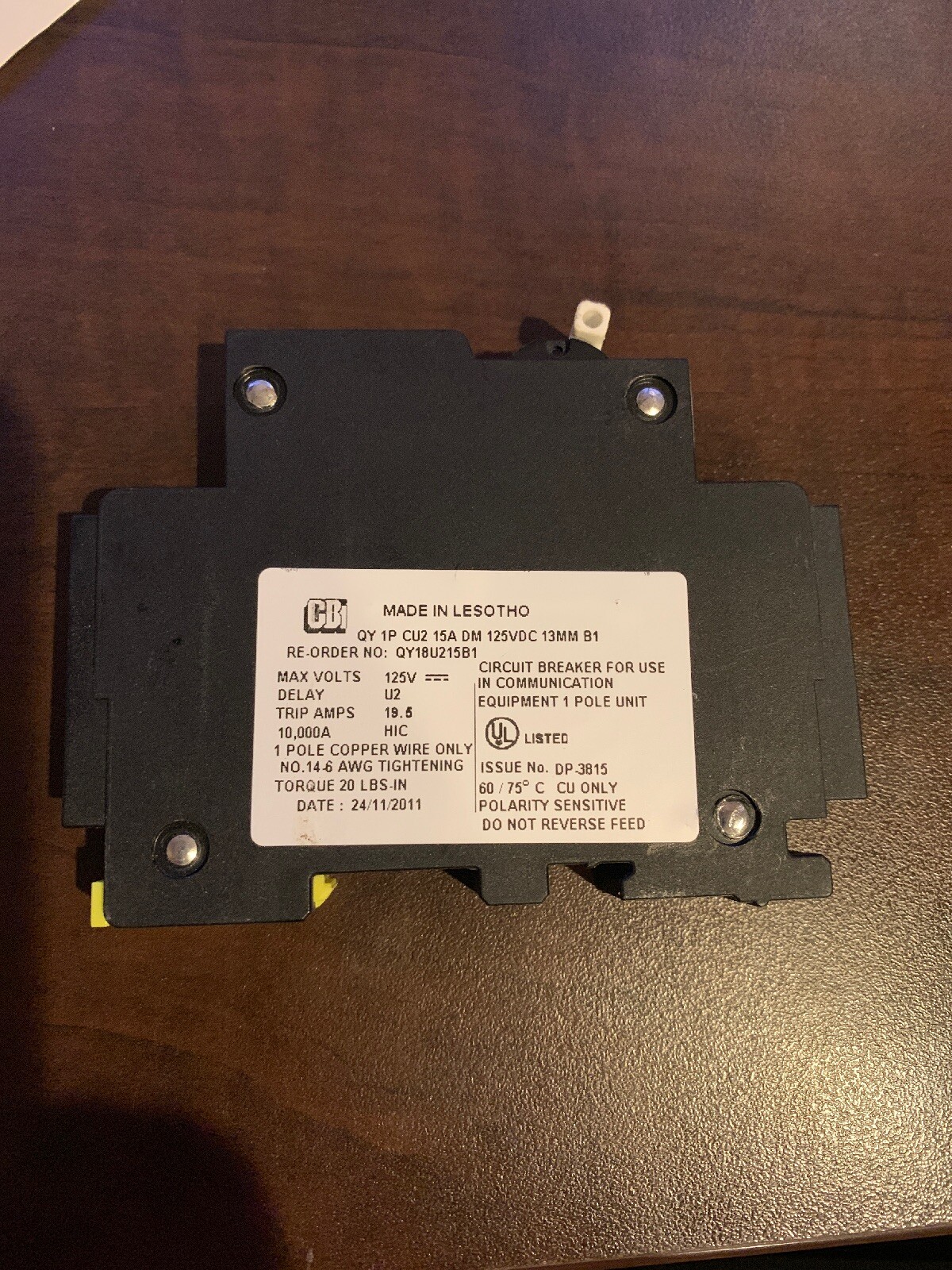 15AMP DIN MOUNT SOLAR BREAKER