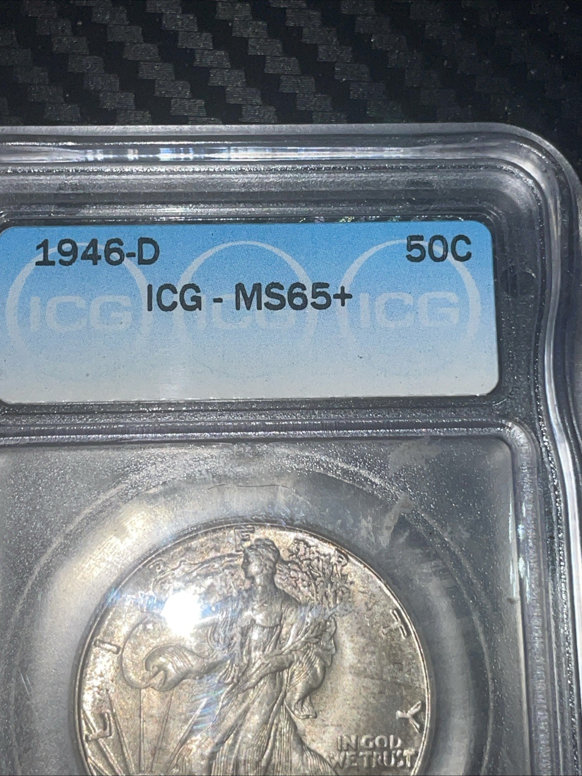1946-D Walking Liberty Half Dollar 50c ICG MS65 +