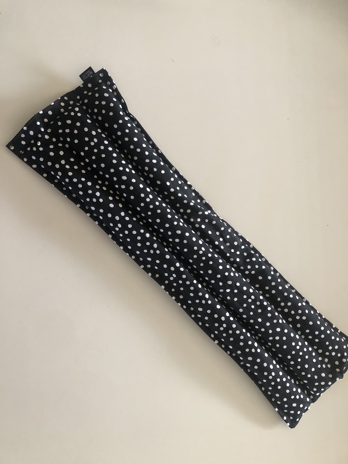 rice heating pad hot\cold shoulder neck wrap pack 21x6” BLACK WHITE Reusable