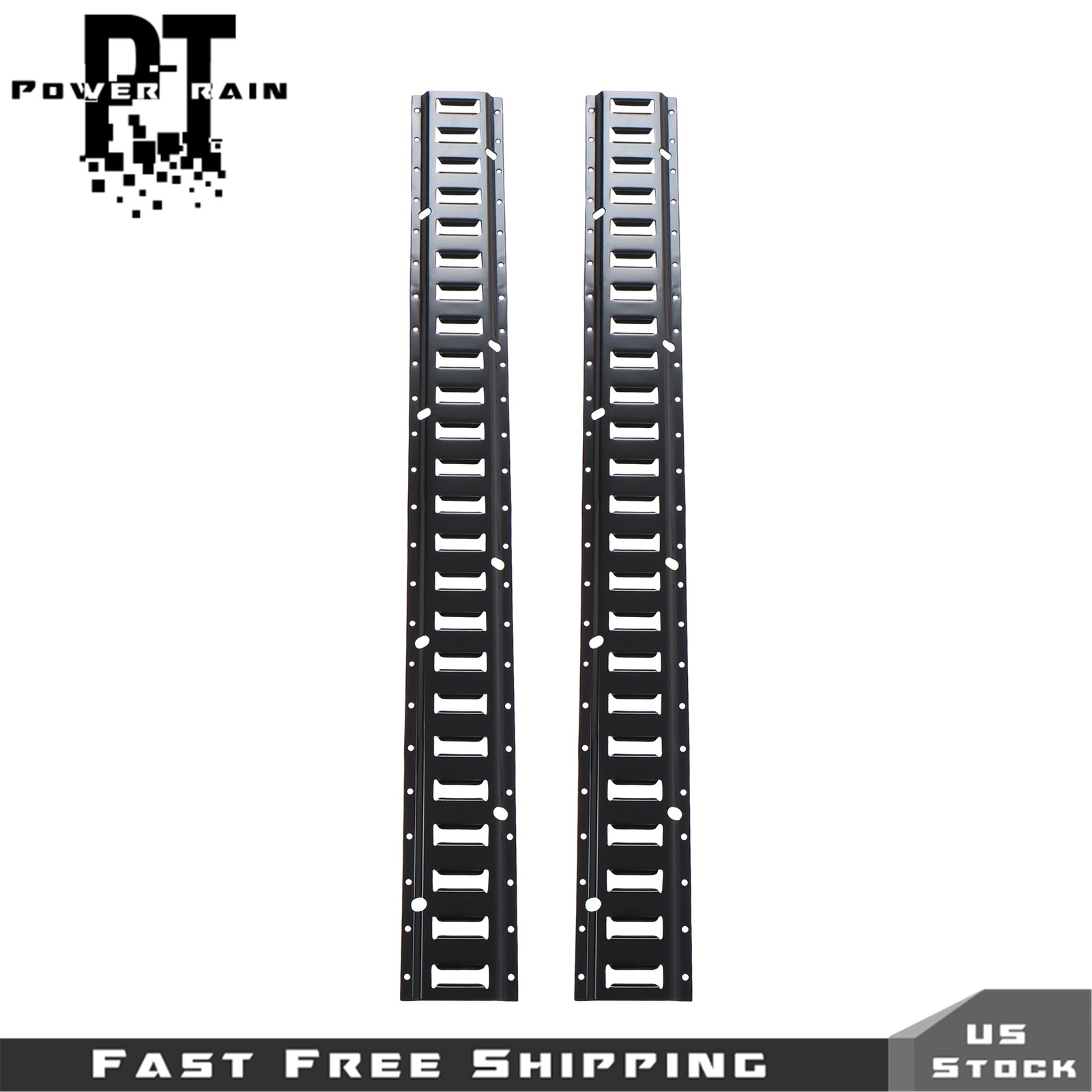 For Cargo Trailers Power Coated E-Tracks 2 Pack 4' E Tie Down Rail Kit
