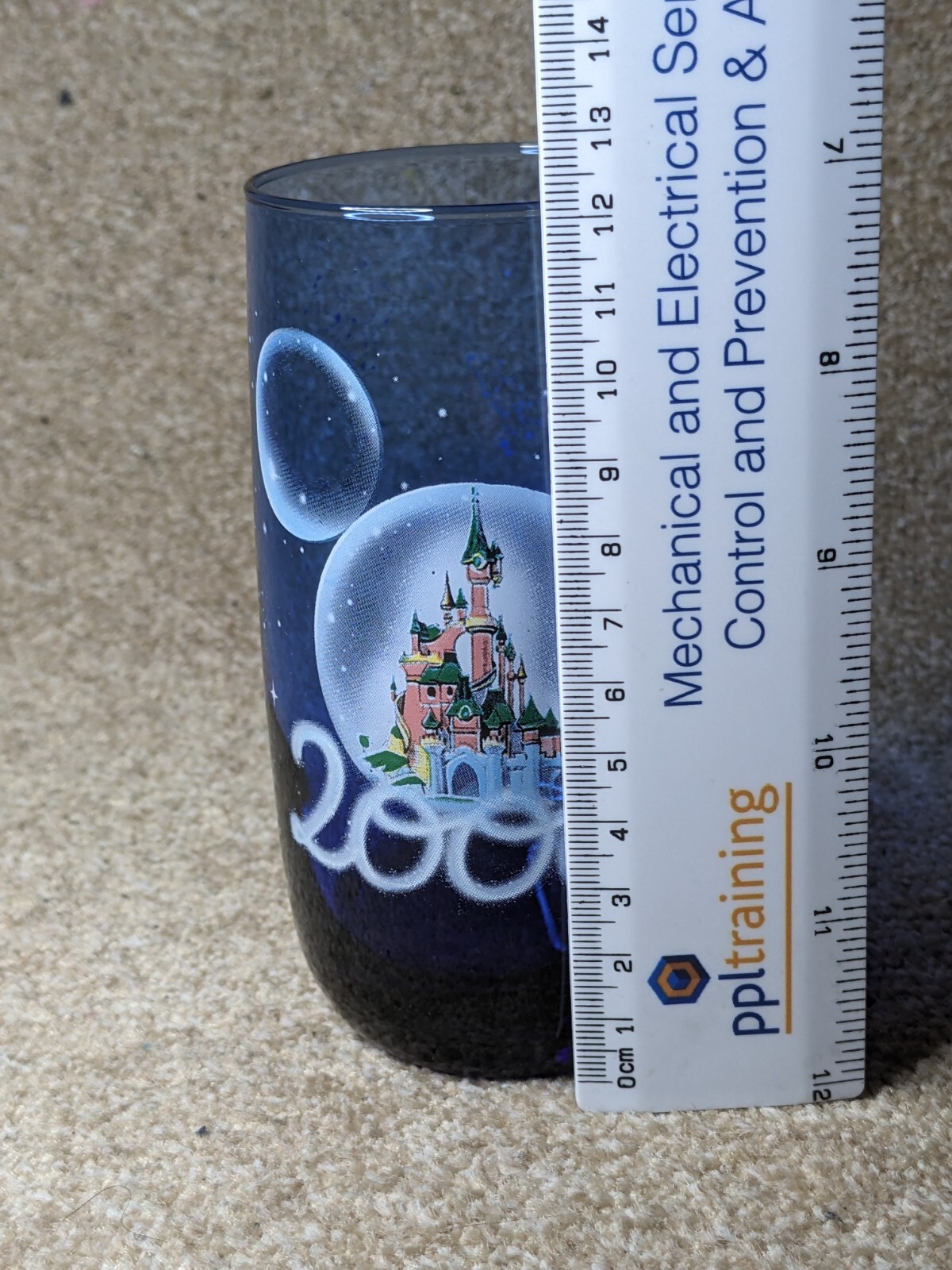 Disneyland Paris 2000 Millennium Collectors Blue Glass Limited Edition