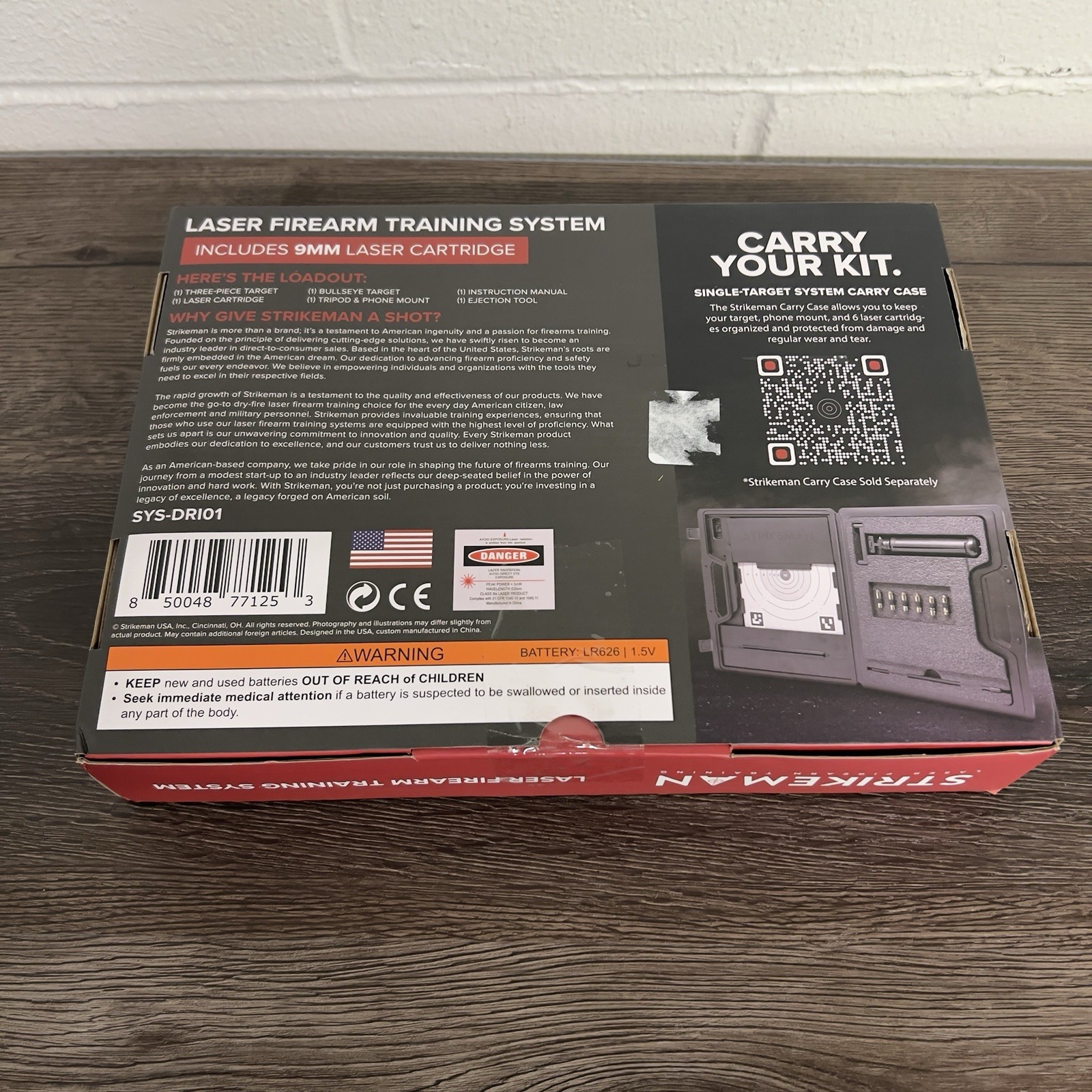 Strikeman 9mm Laser Firearm Training System Dry Fire Target Phone Mount Complete
