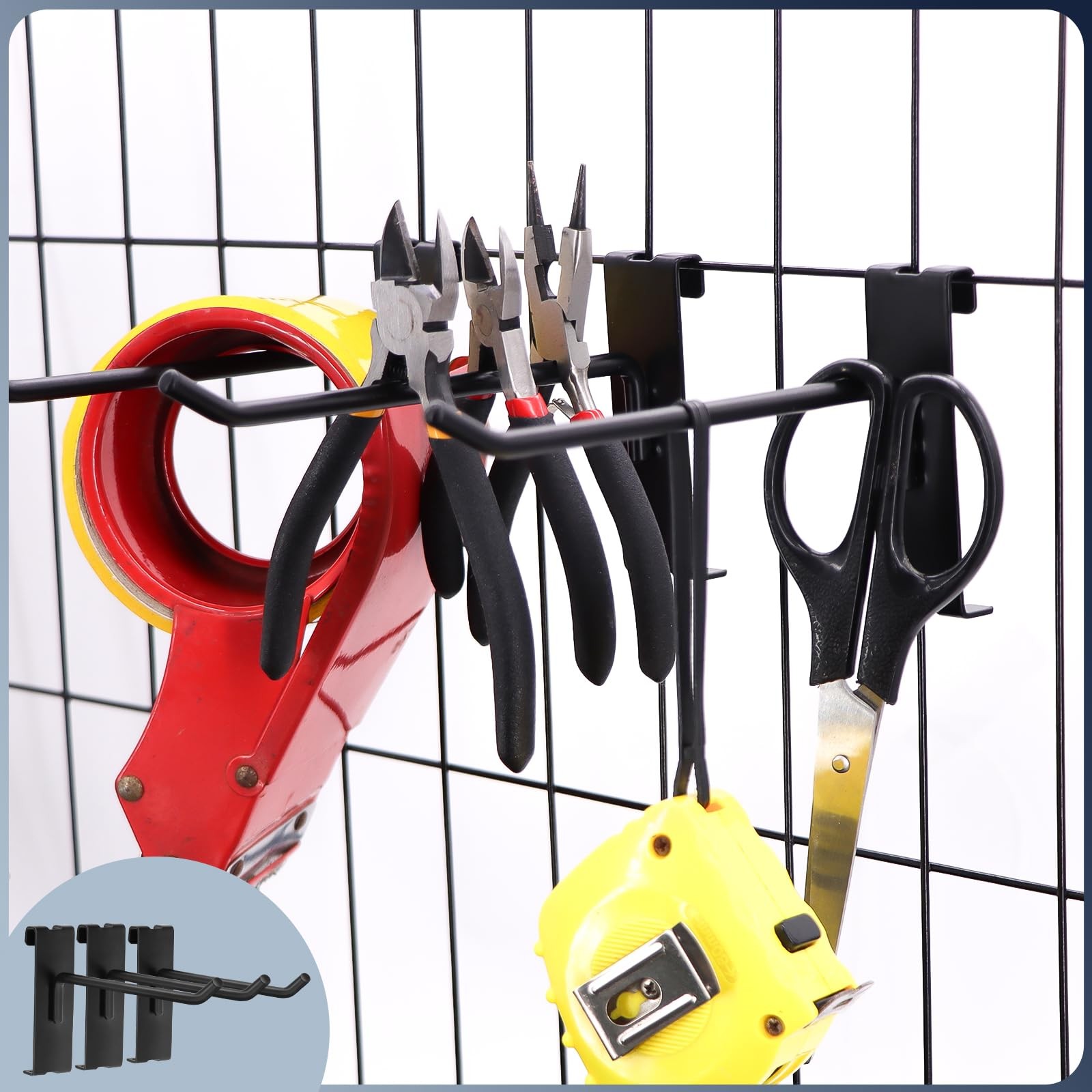 60 PCS 8 Inch Gridwall Hooks Fixtures Grid Wall Panel Heavy Duty Display