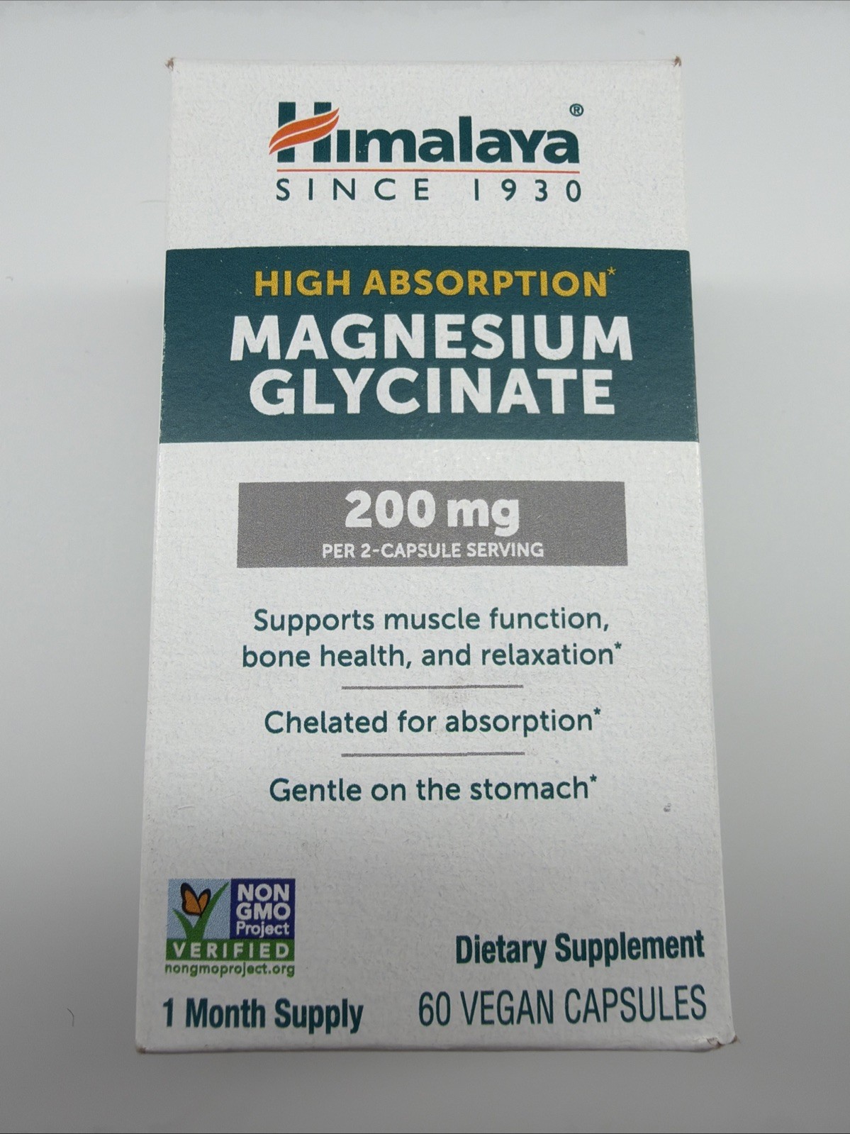 Himalaya Organics Highly Absorbable Magnesium Glycinate Support Overall 120 cap