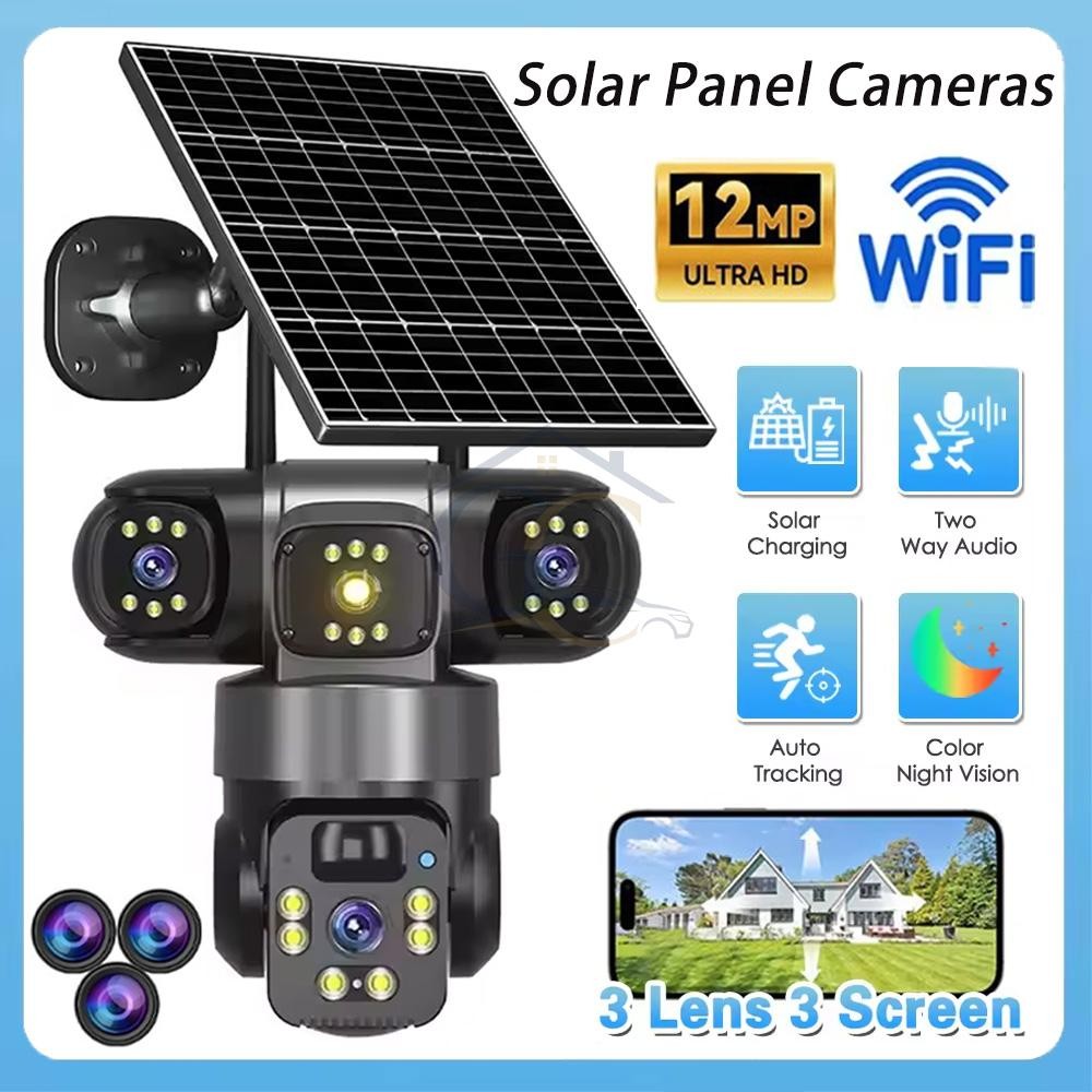 Solar Battery Powered Wireless WiFi Home Security Camera System Outdoor Pan/Tilt