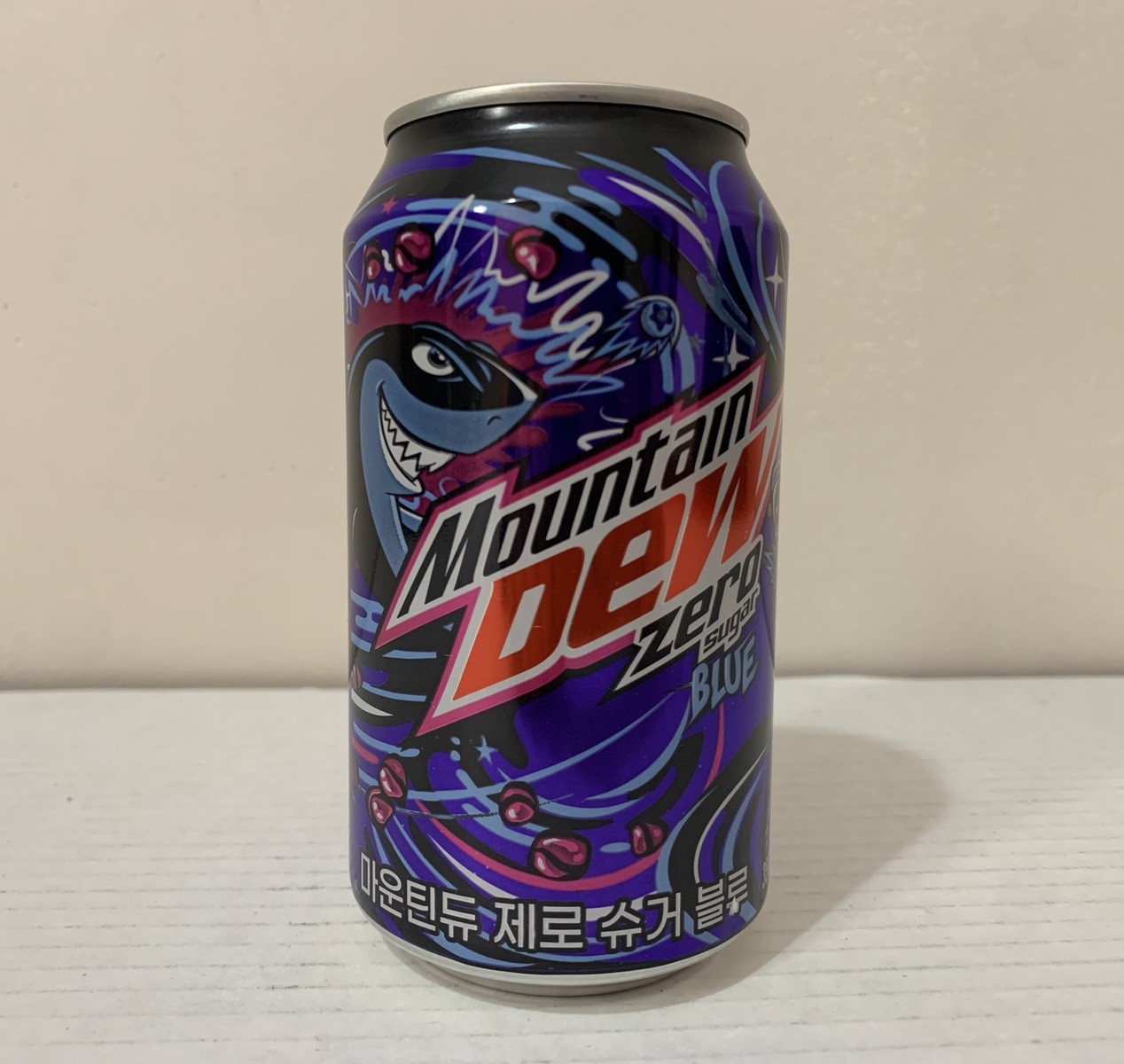 Mountain Dew Blue Zero Sugar Korea Exclusive Full Sealed Can 12oz IN HAND 2025
