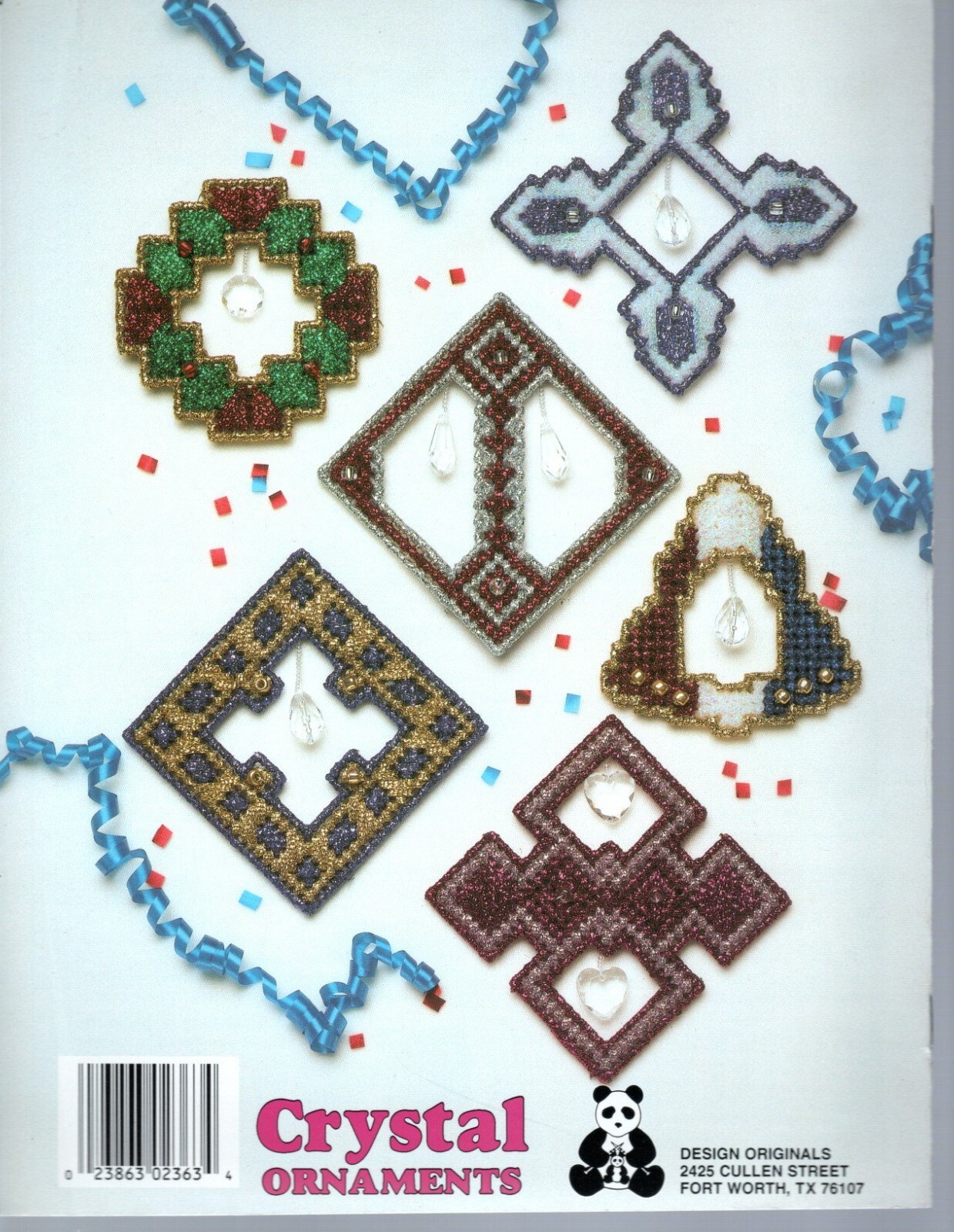Suzanne McNeill 2363 CRYSTAL ORNAMENTS Plastic Canvas Pattern Leaflet