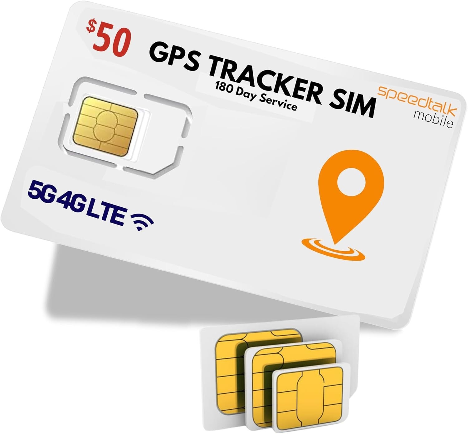 SpeedTalk SIM Card 5G 4G GSM GPS Tracker Pet Senior Kid Child Car Smart Watches