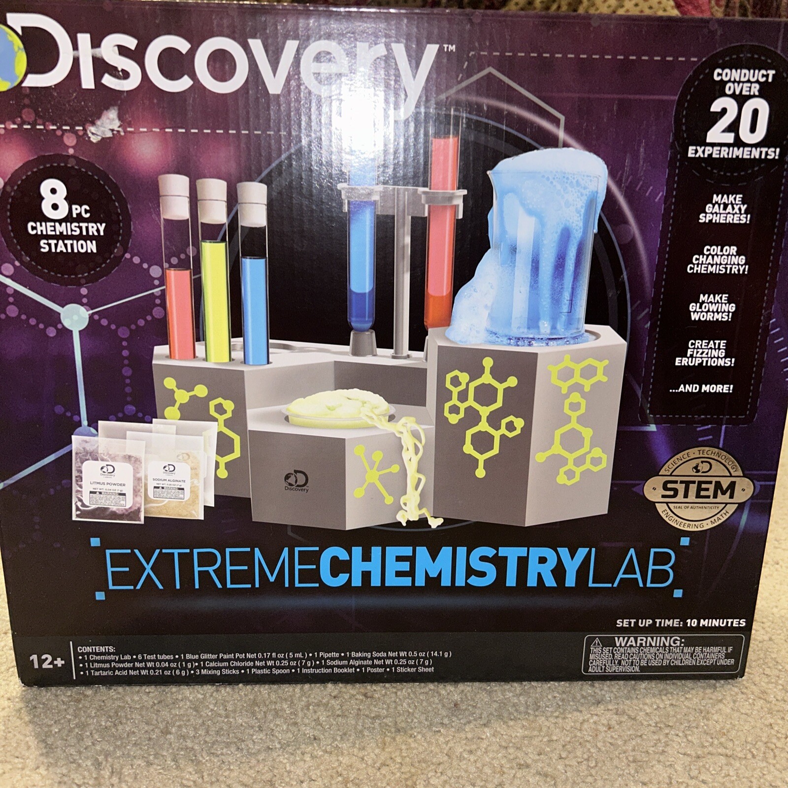 Discovery Extreme Chemistry Lab Science Experiment Kit STEM Over 20 Experiments