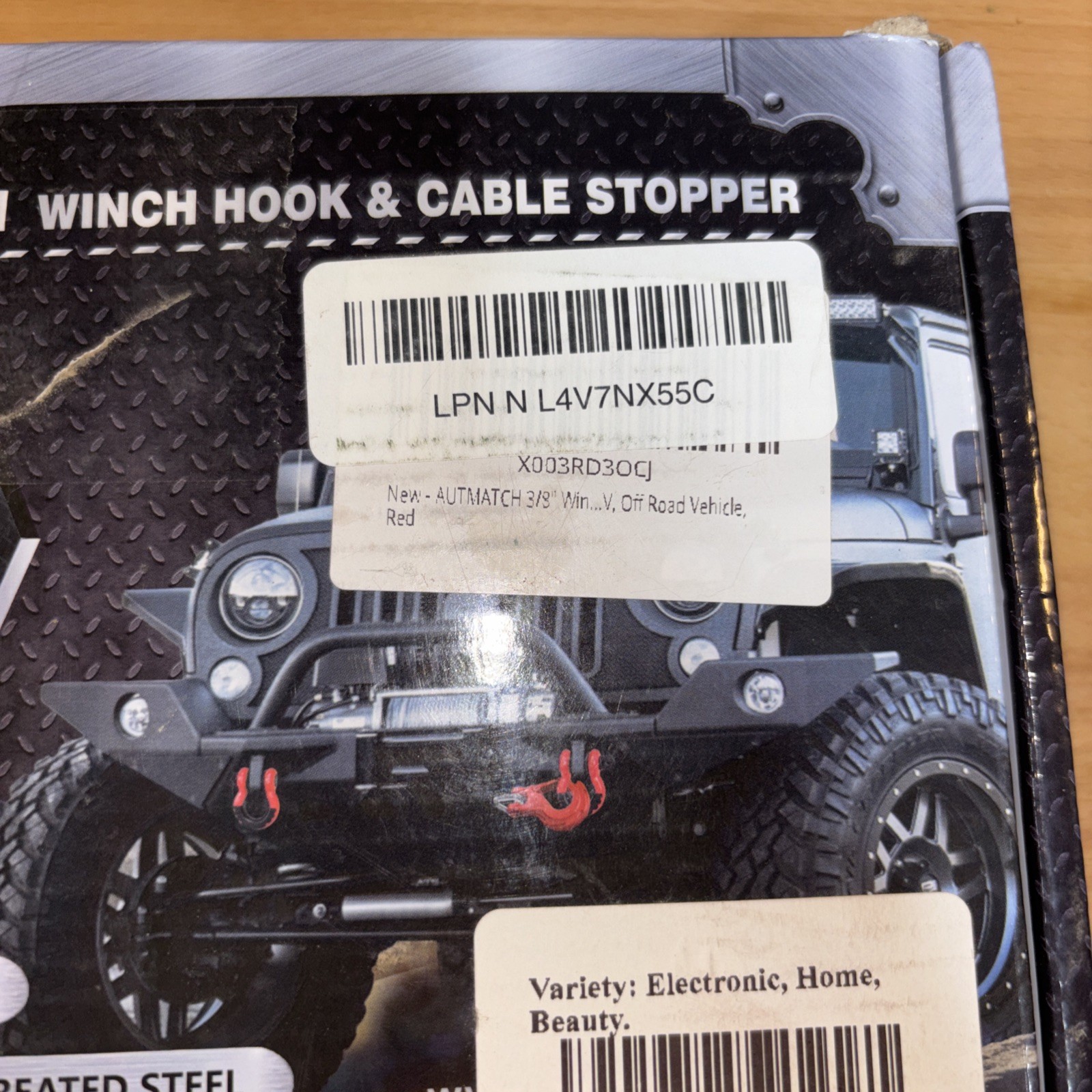 New Heavy Duty Winch Hook with Safety Spring Latch and Winch Cable Hook Stopper