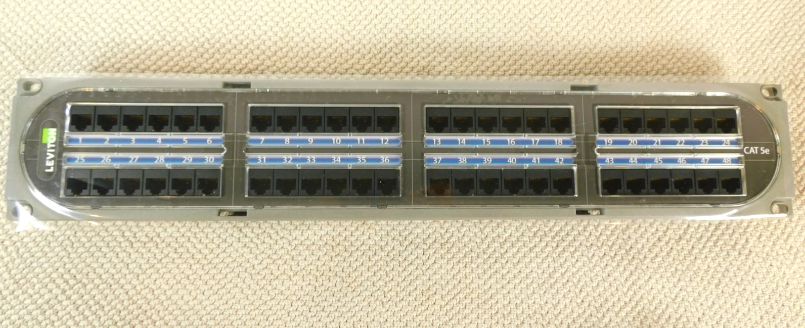 Leviton C1 ULTRA C1586-U48 48-Port Cat5e Composite Patch Panel 2RU - RARE PANEL