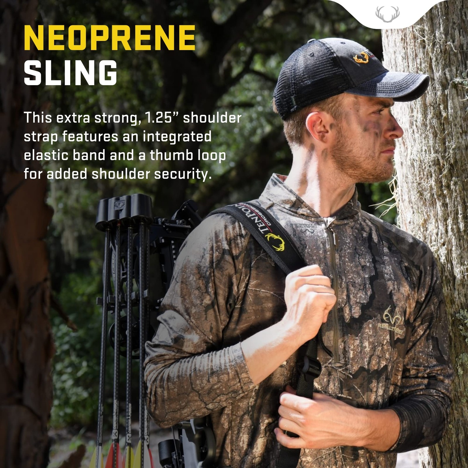 TenPoint Neoprene Sling - Adjustable 1.25” Shoulder Strap with Thumb Loop - C...