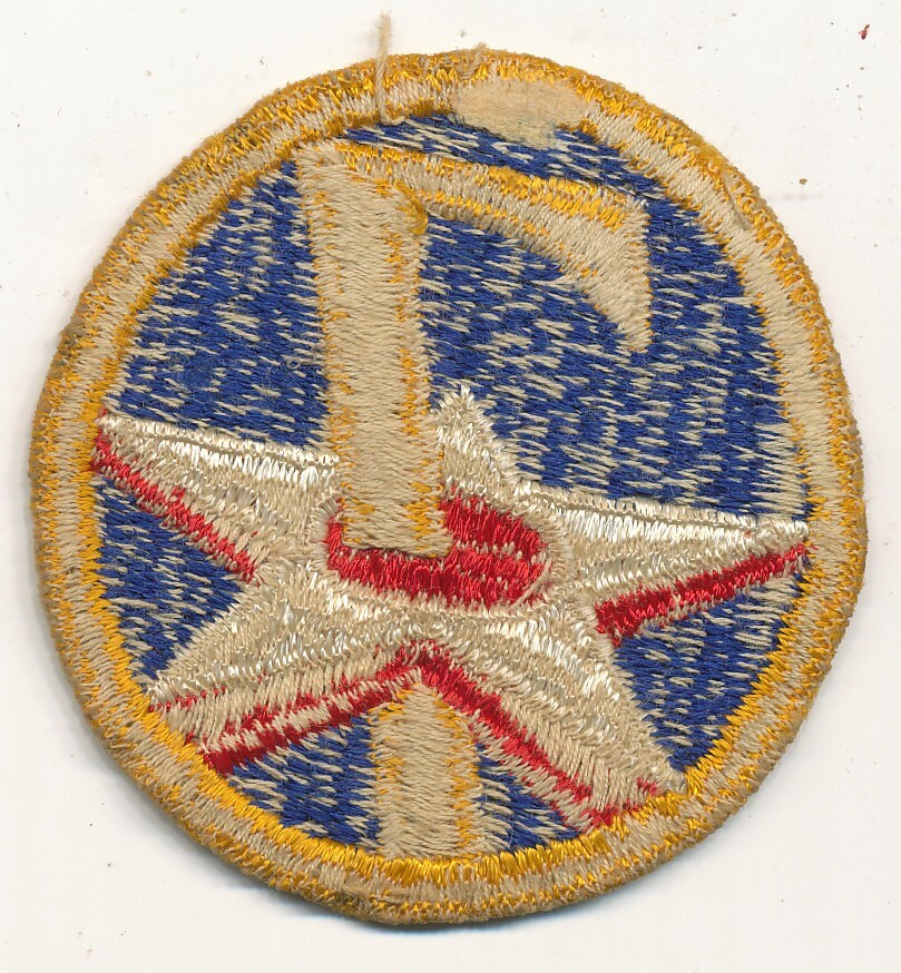 7th Air Force patch wide yellow border variation real WWII make USAAF