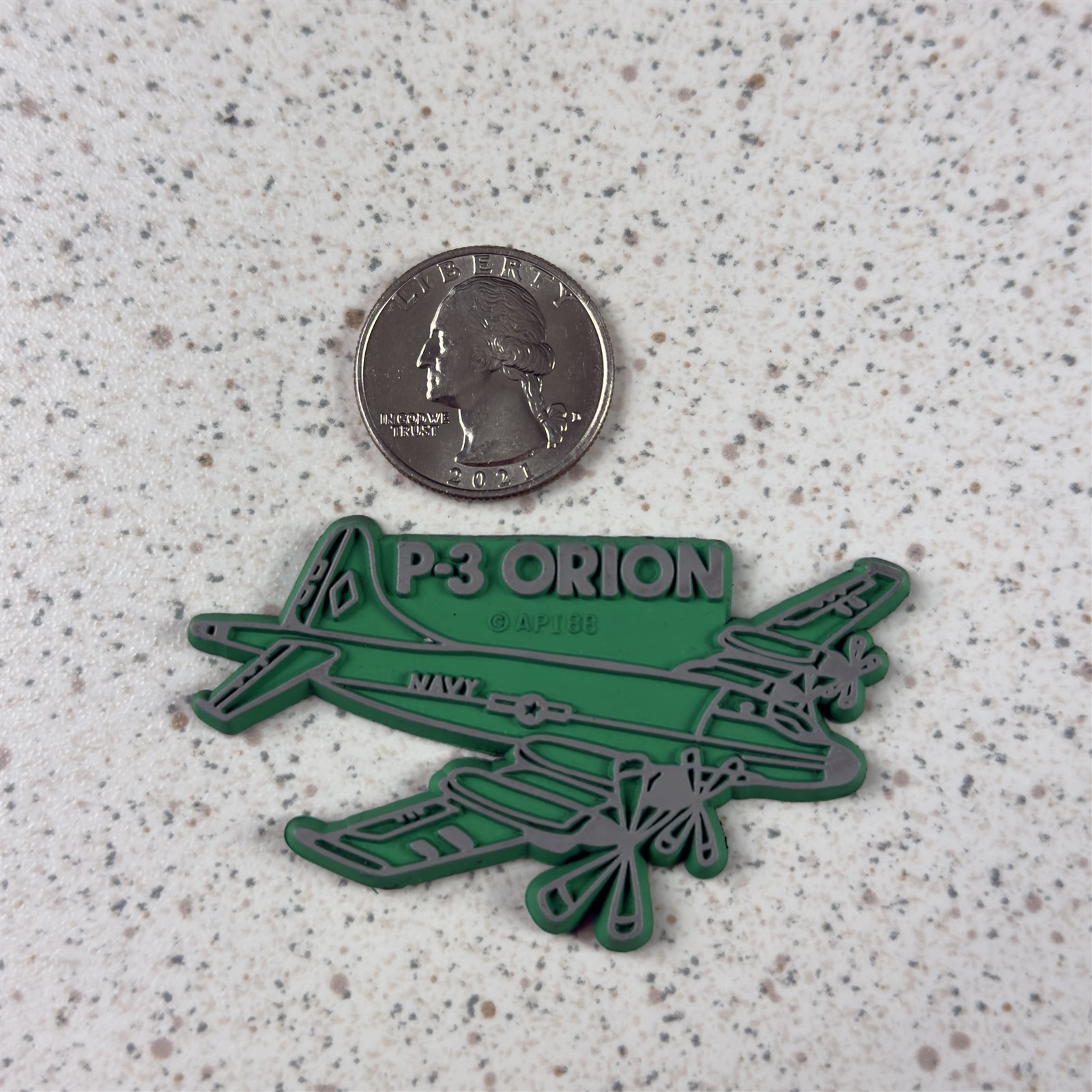 Vtg Action Packets P-3 Orion Navy Military Aircraft Rubber Fridge Magnet #53649
