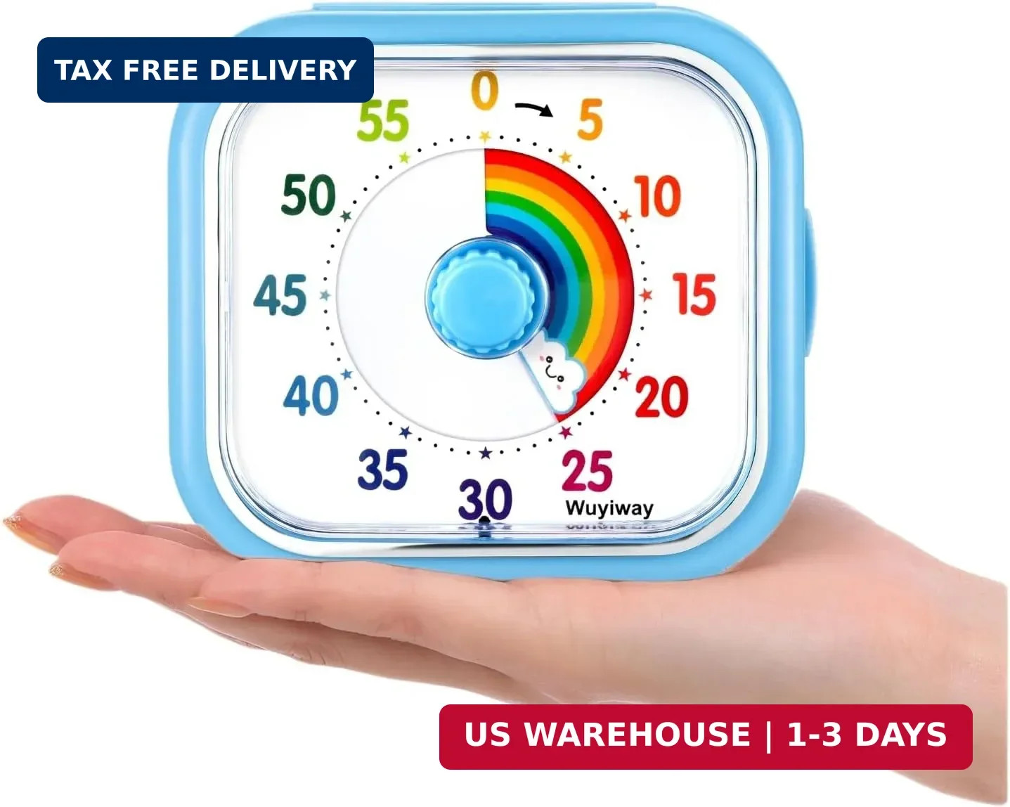 Visual Timer for Kids and Adults, Rainbow Disk 60 Minute Countdown Pomodoro Time