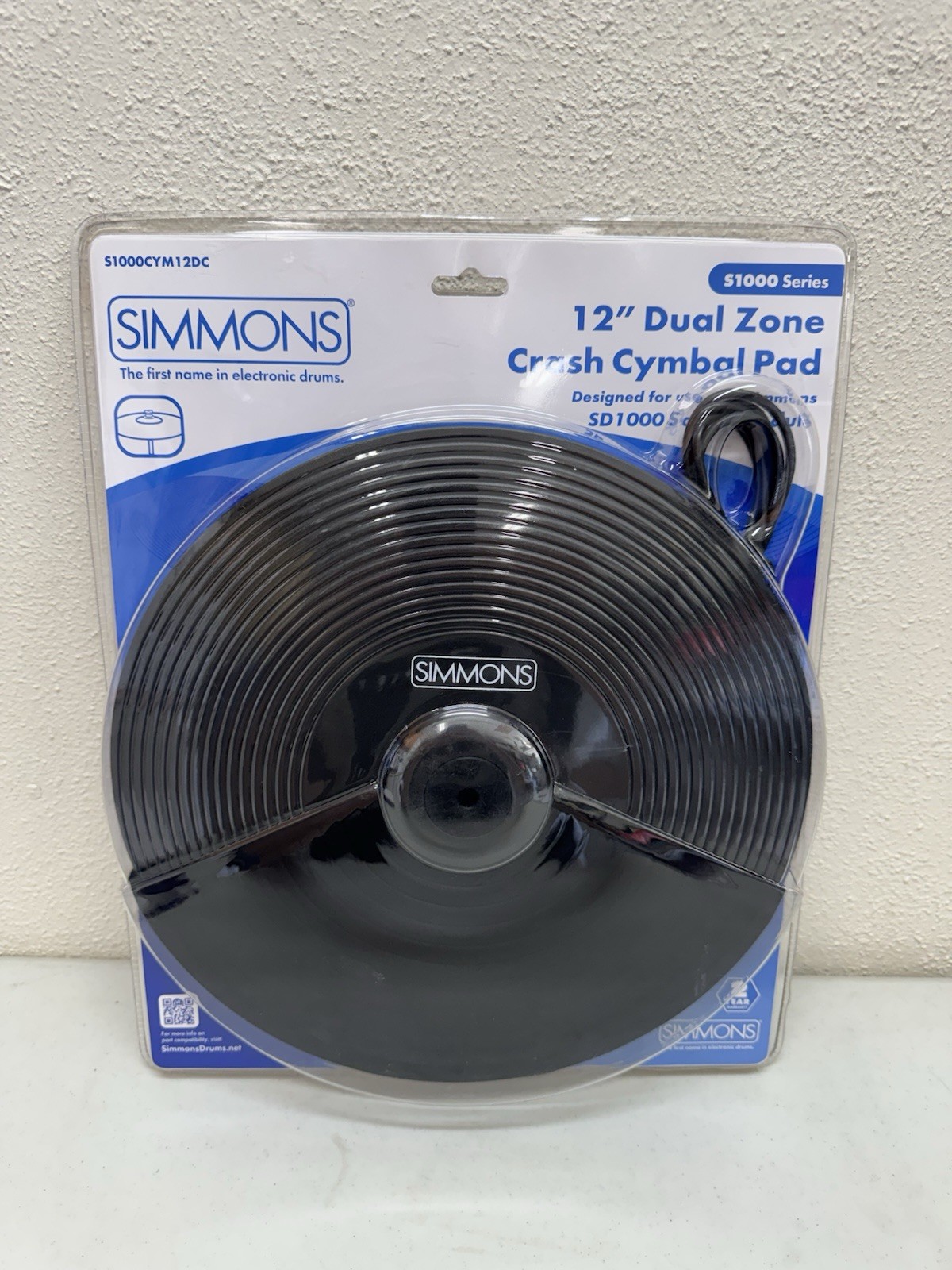 Simmons S1000CYM12DC Crash Cymbal Dual Zone Drum Pad