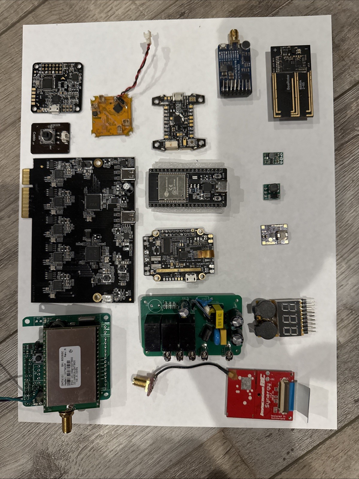 FPV Drone & RF Electronics Lot - KISS FC Matek VTX-103 BeeRoter80A 900Mhz Amp