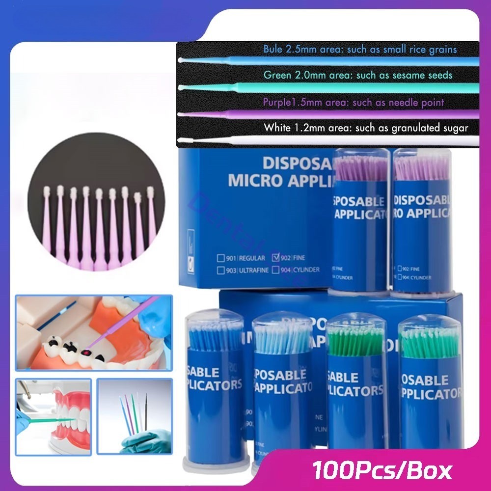 Dental Micro Applicators Dental Micro Brush Regular Disposable Cotton Swab