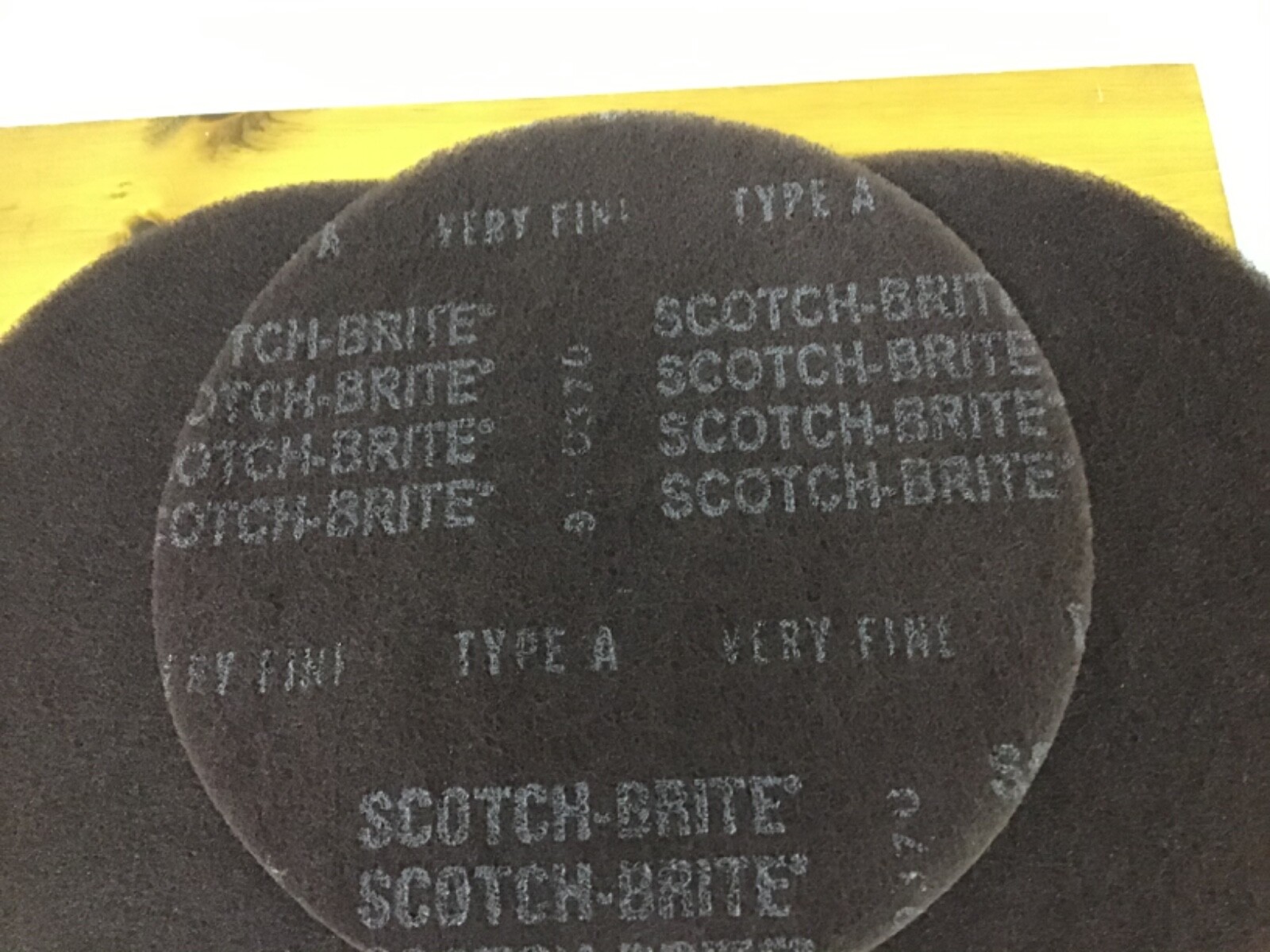 Qty (3) 3M Scotch-Brite 11 1/4” X NH Clean & Finish Discs, 30037, Very Fine