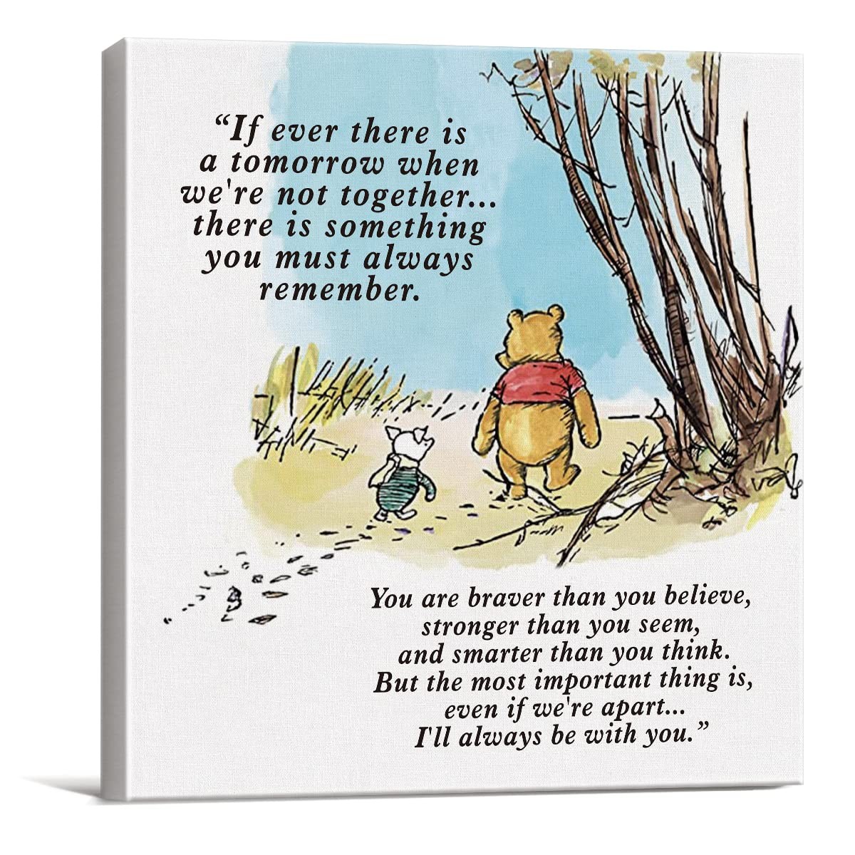 Classic Winnie the Pooh Wall Art Decor If Ever There Is A 8"L x 8"W, IF-1
