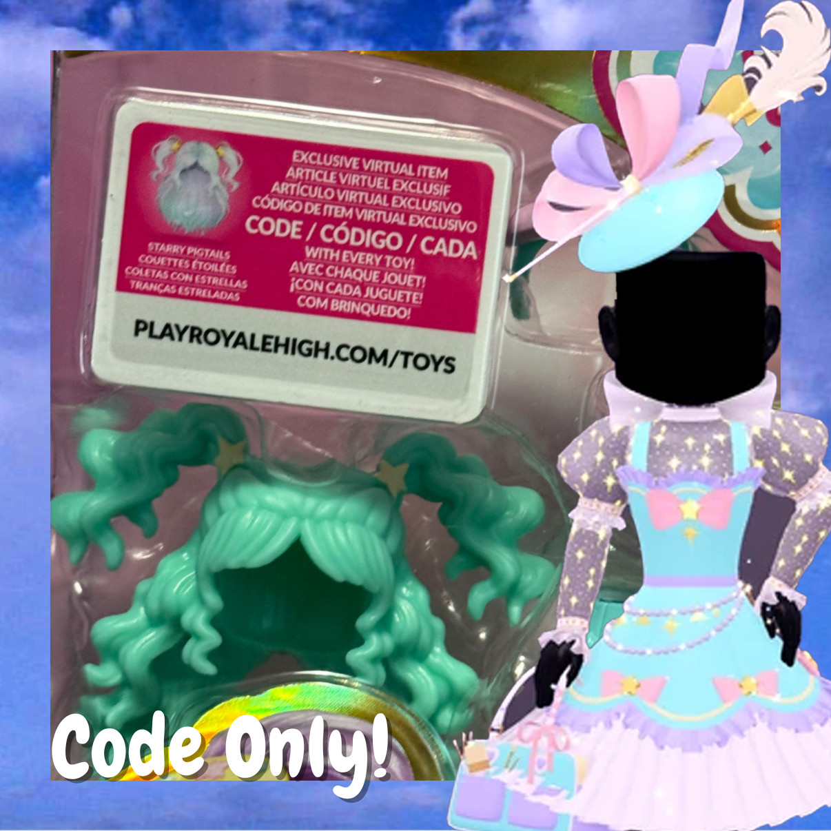 Royale High Art School Spirit Fashion Pack ~ STARRY PIGTAILS CODE ONLY!! ~