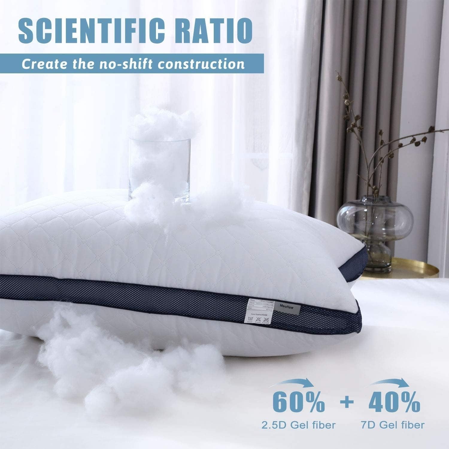 Luxury Hotel Pillows 2-Pack, Queen Size Set