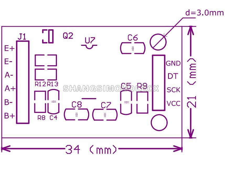 5PCS Weighing Sensor AD Module Dual Channel 24-bit A/D Conversion HX711 Shieding