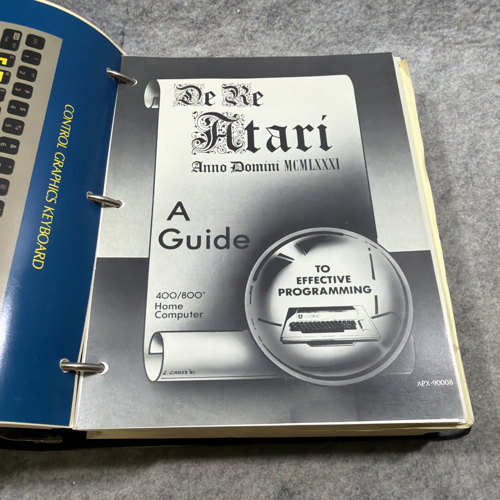 Vintage Atari 400/800 Binder Basic Reference Home Computer Manual Lot