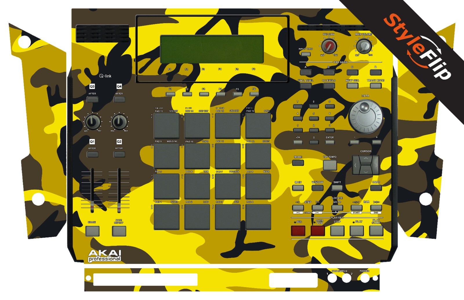 Akai MPC 2500 | Yellow Camo | Protective Decal | StyleFlip Skins