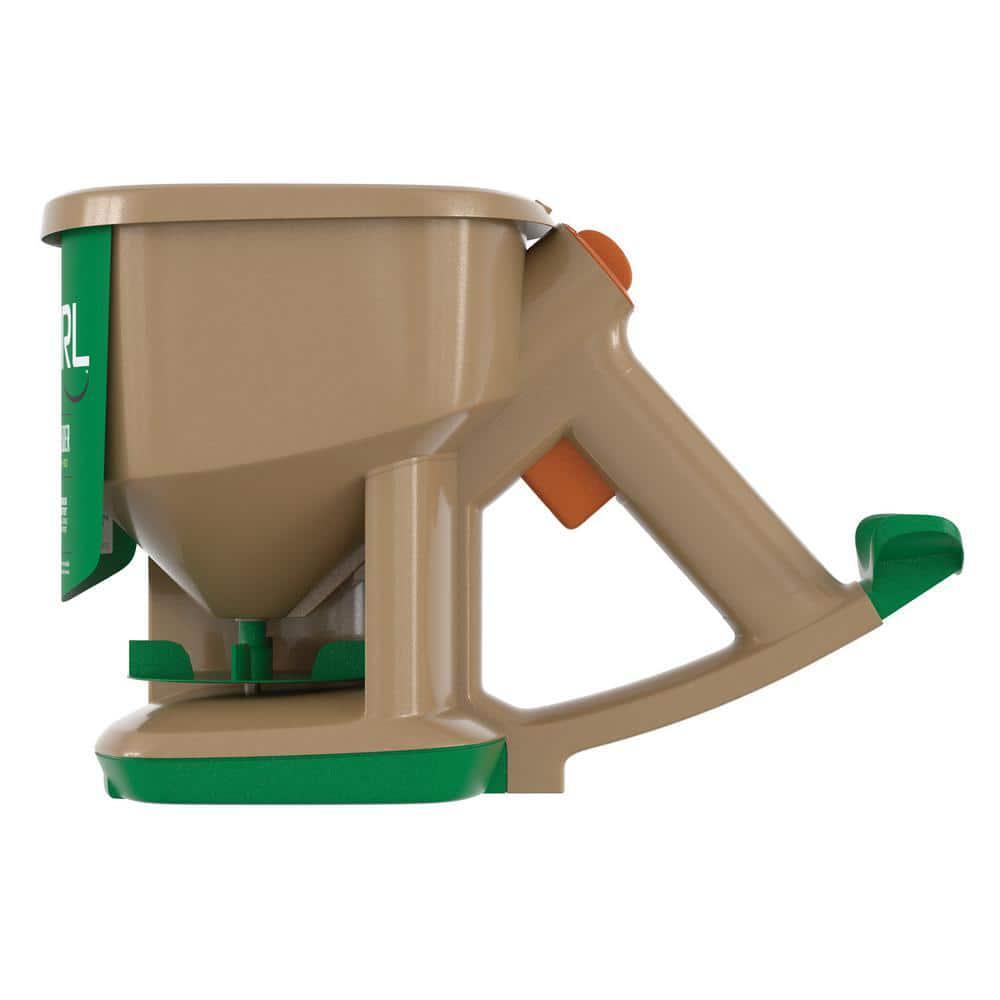 Handheld Broadcast Spreader Holds1,500 sq.ft. Seed Fertilizer Salt Ice Melt