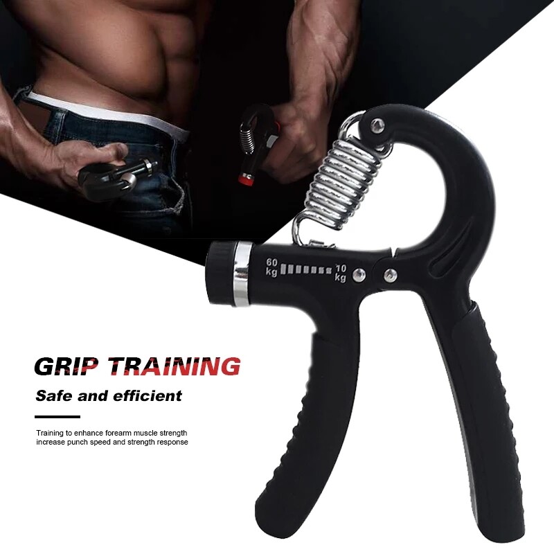Hand Grip Strengthener Trainer Gripper Adjustable Strength Power Gym Exerciser