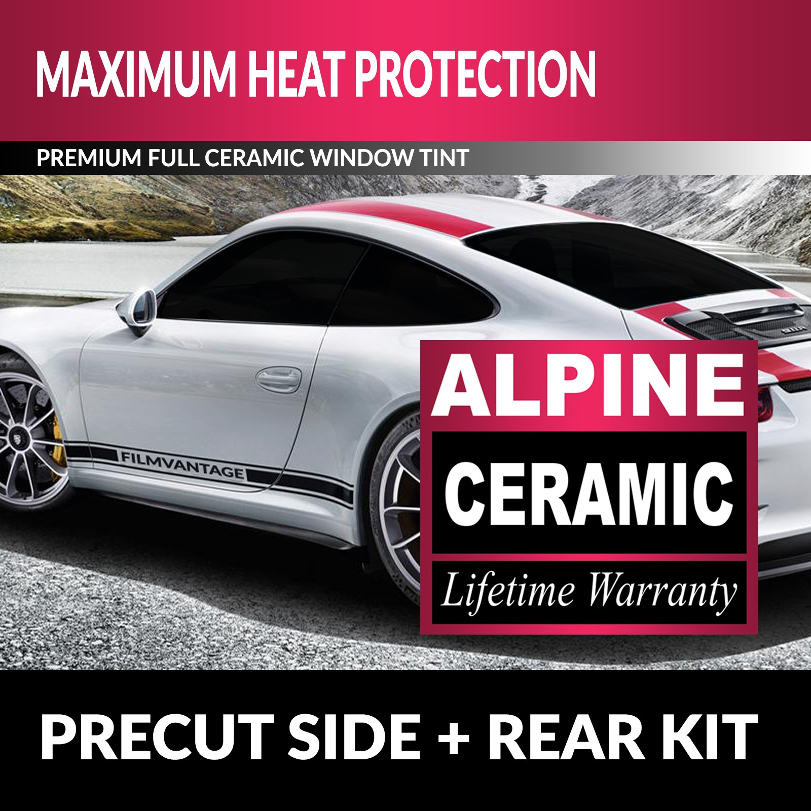 ALPINE CERAMIC PRECUT WINDOW TINT KIT FOR MERCEDES E300 E500 94-95 SIDE + REAR