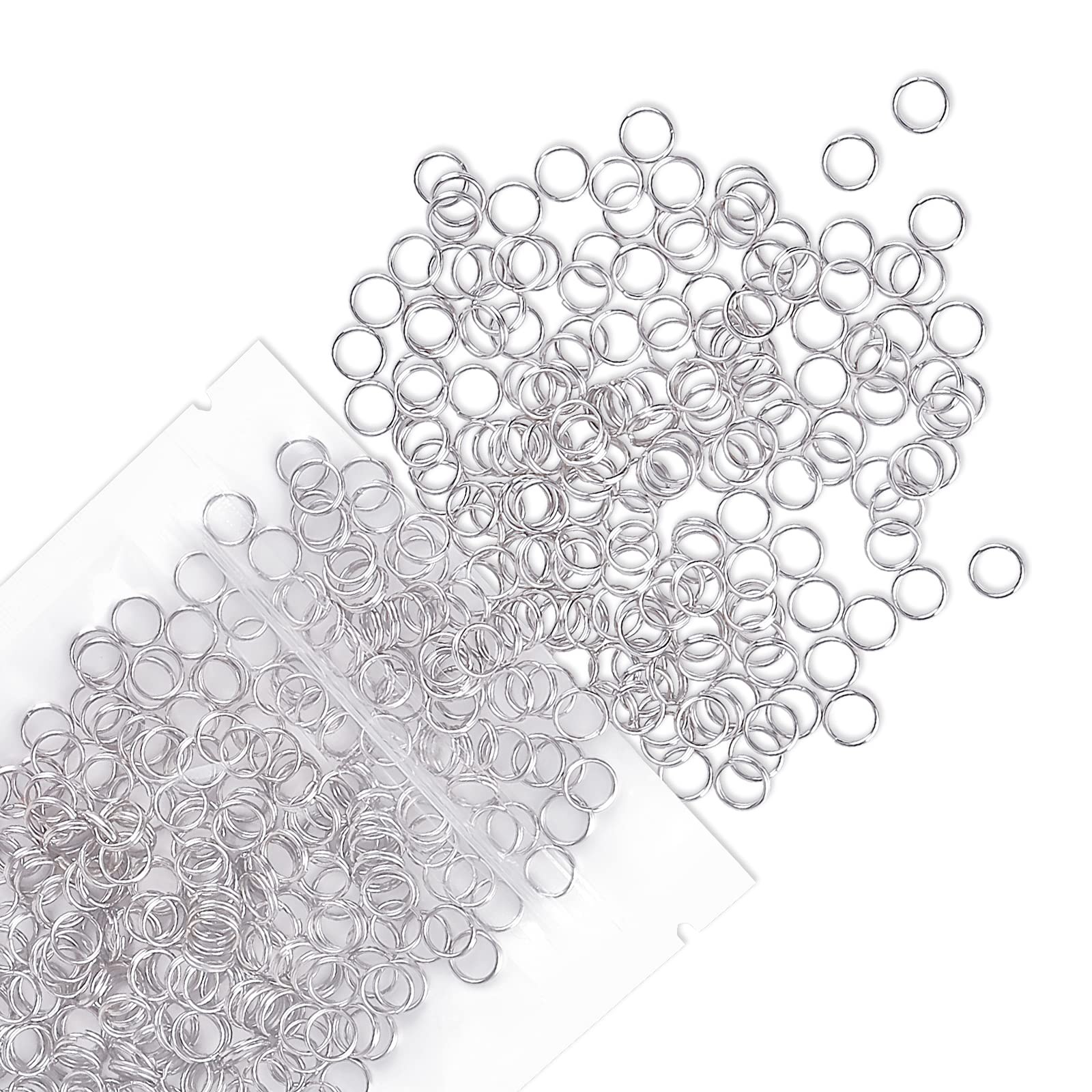 6 mm Metal Split Jump Rings Double Loops 500 PCS Mini Ring Connectors for Jew...