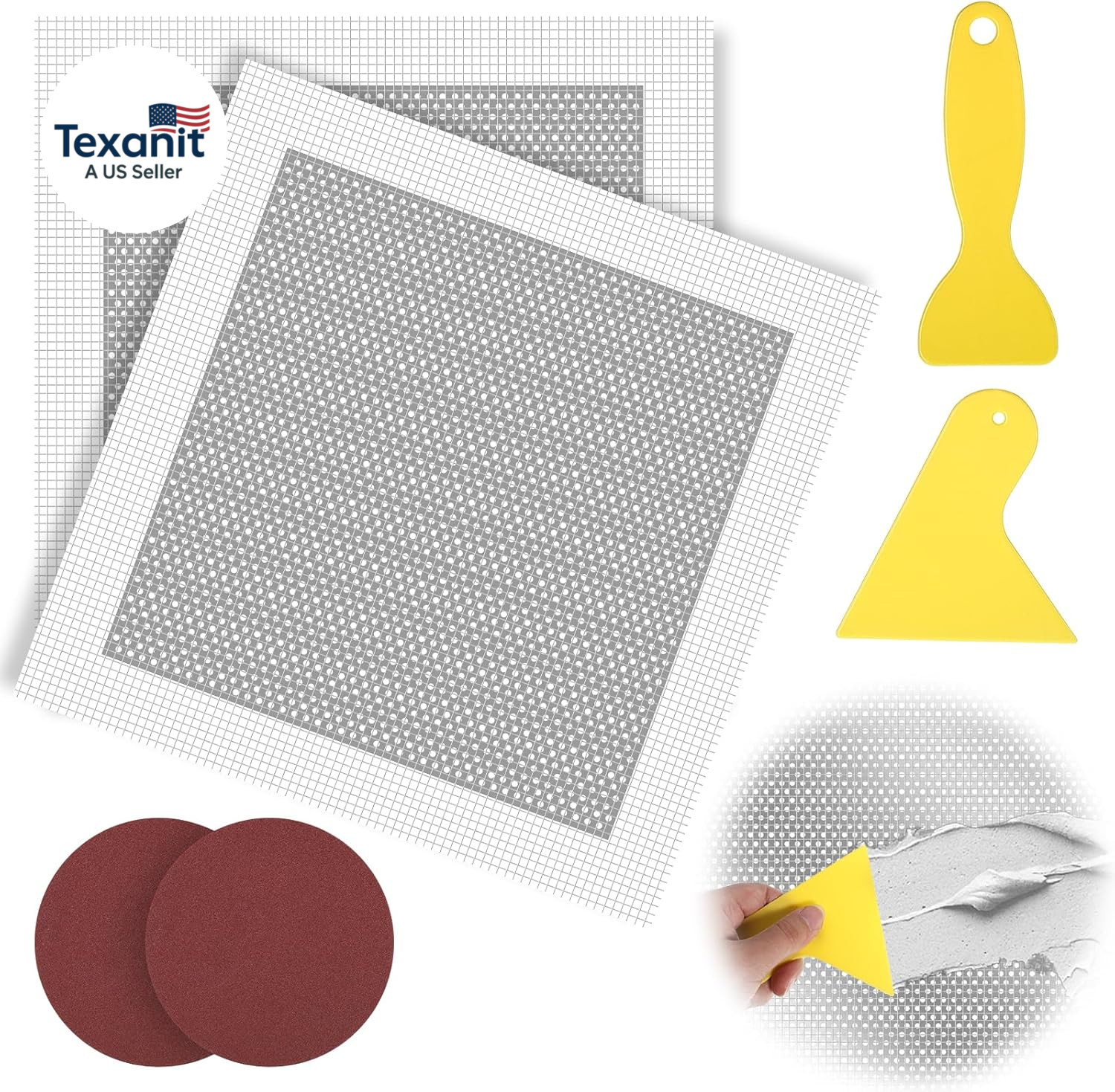10 X 10 Inch Drywall Repair Patch, 6 Pack Drywall Repair Kit Large Hole Patchrep