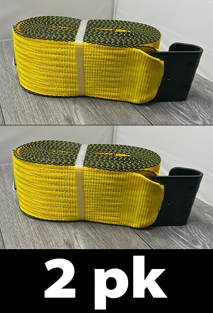 2pk Lodi Metals 3400018 Winch Strap with Flat Hook, 4" x 30'  WLL 5,400 LBS each